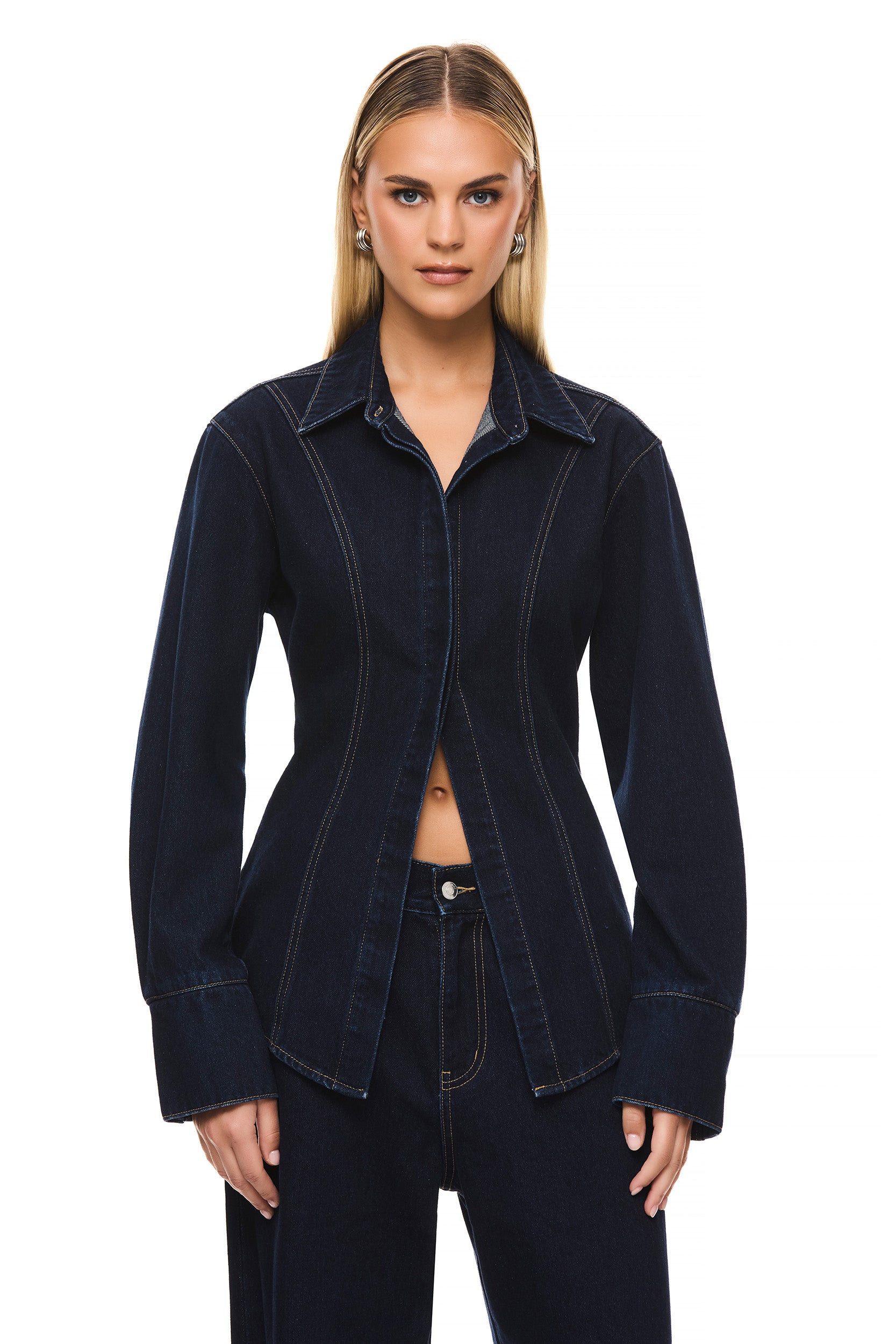 Premium Watson Dark Indigo Button-Down Shirt for Men | Comfortable & Stylish Casual Wear | Perfect for Office, Date Night & Outdoor Activities