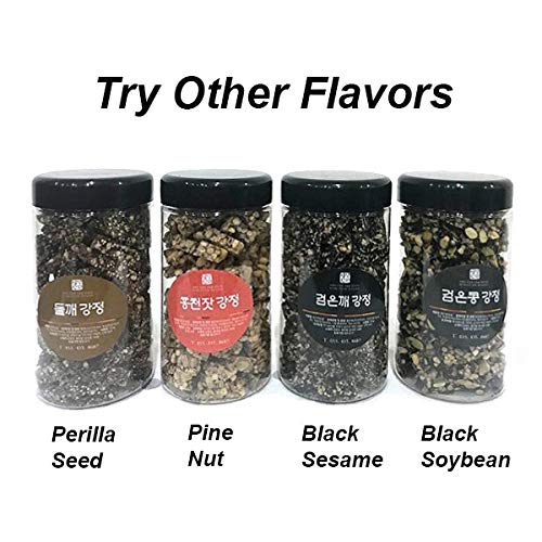 Premium Korean Black Sesame Rice Bites - Vegan Gluten-Free Snack for Healthy On-the-Go Eating