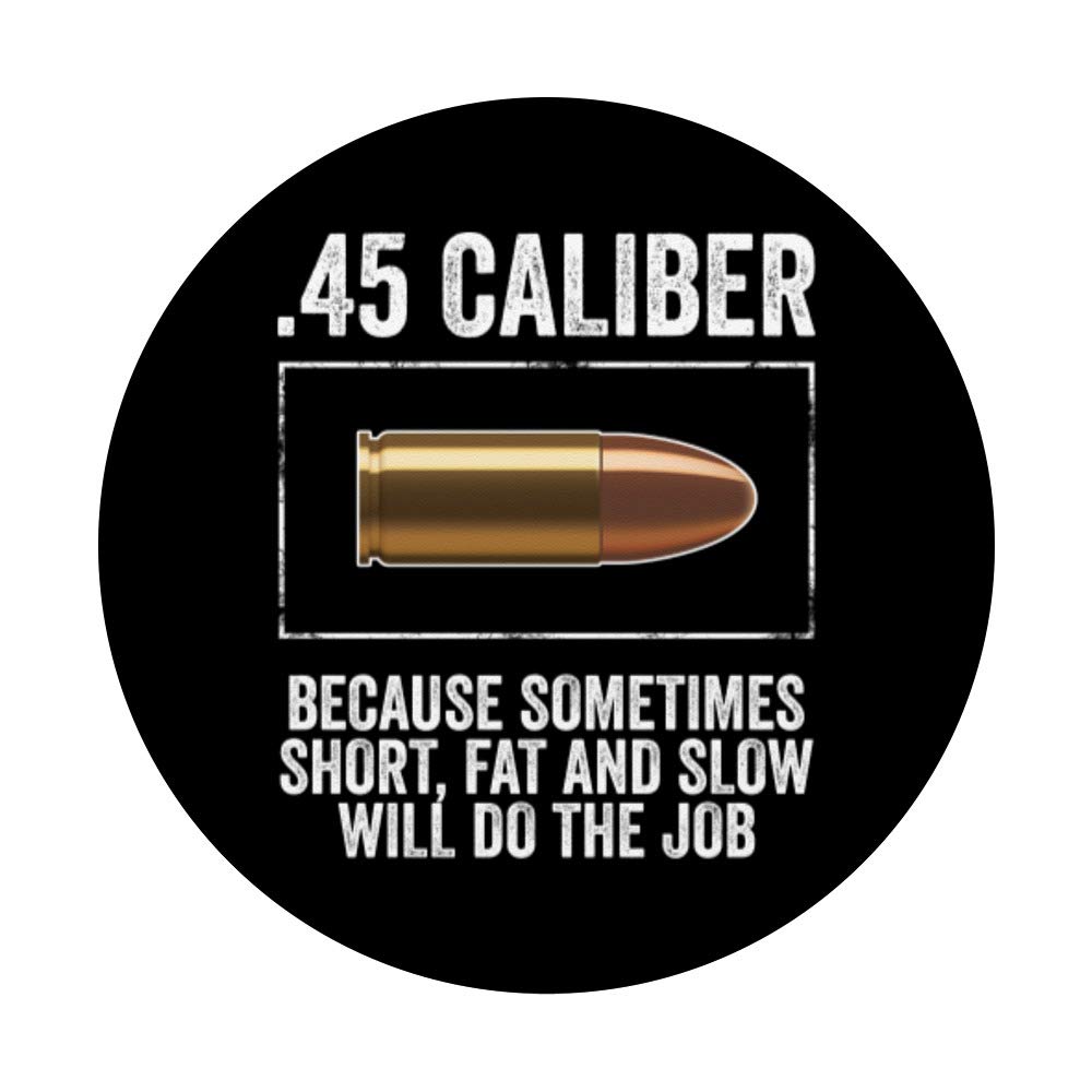 45 Caliber Bullet PopSockets Swappable PopGrip - Gun Enthusiast Accessory for Phones, Tablets & Gaming Devices - Perfect for Shooting Ranges, Hunting Trips & Outdoor Adventures