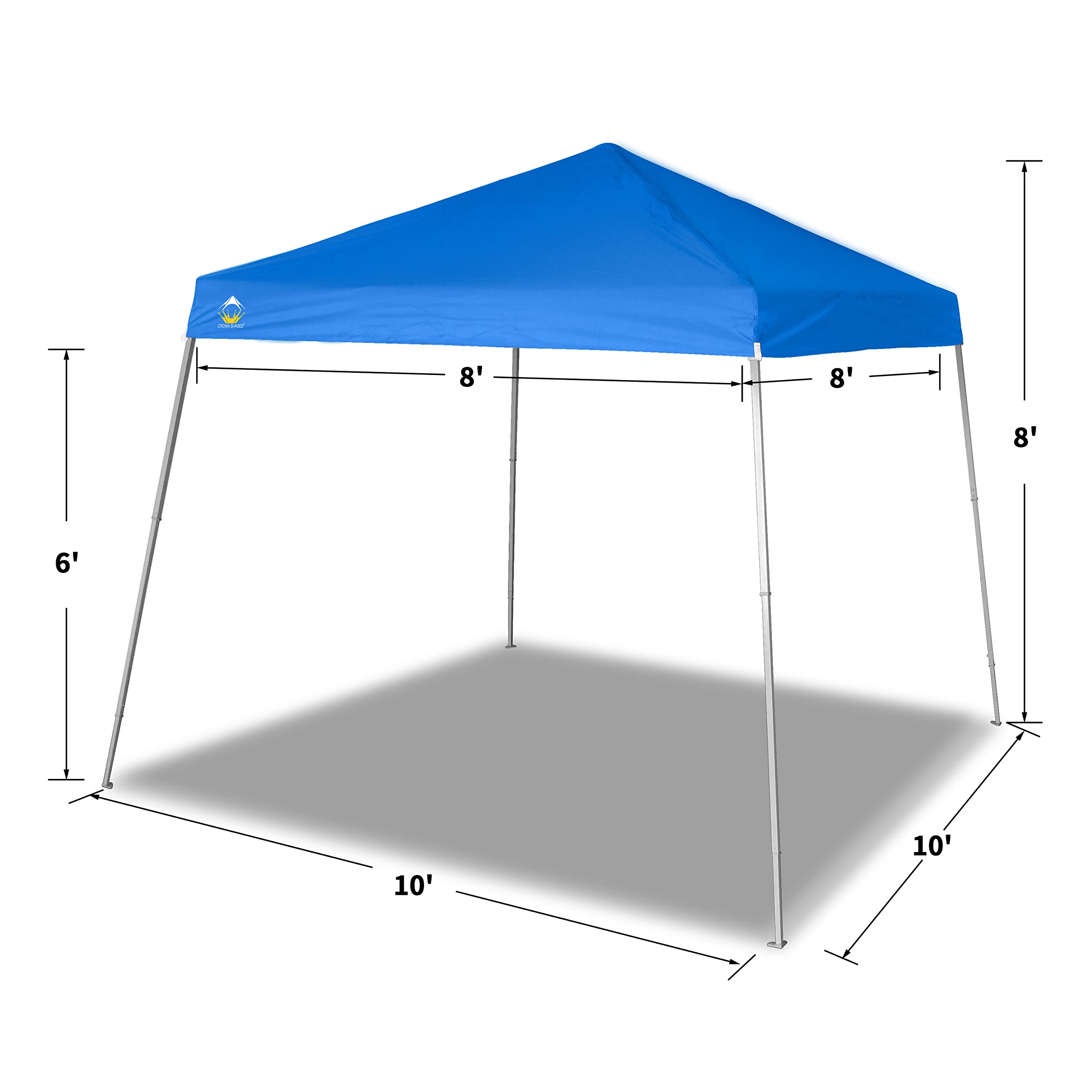 Blue 8x8 Pop Up Canopy Tent with Carry Bag - Outdoor Beach & Sports Shelter