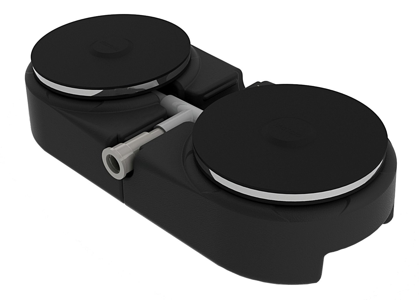 ARS0194 Dual Disc 9-Inch Rubber Membrane Diffuser with Base - Black | High-Efficiency Aquarium Air Stone for Fish Tanks, Hydroponics & Pond Aeration