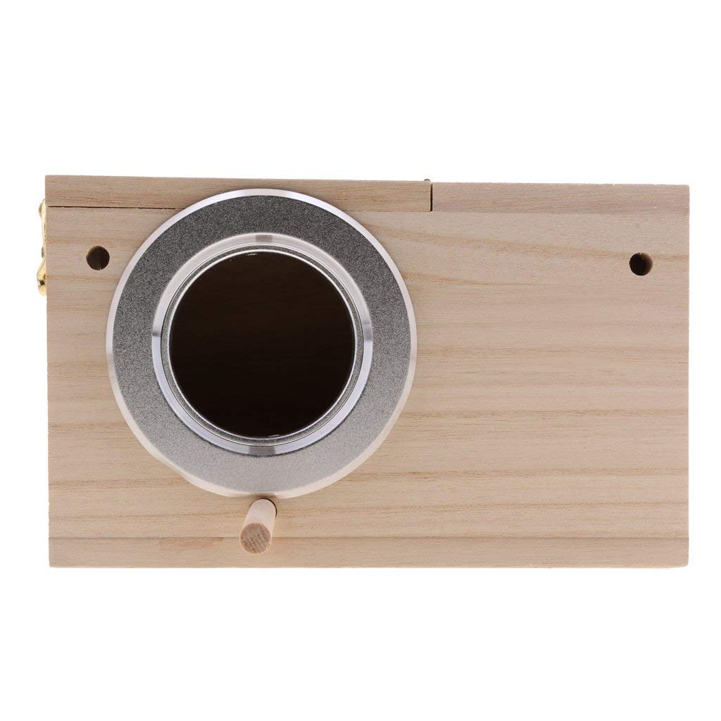Inzopo Solid Wood Budgie Nest Box - Natural Wooden Bird House for Budgies, Lovebirds & Parakeets | Safe Breeding & Nesting Box for Pet Birds | Perfect for Aviaries, Cages & Bird Sanctuaries