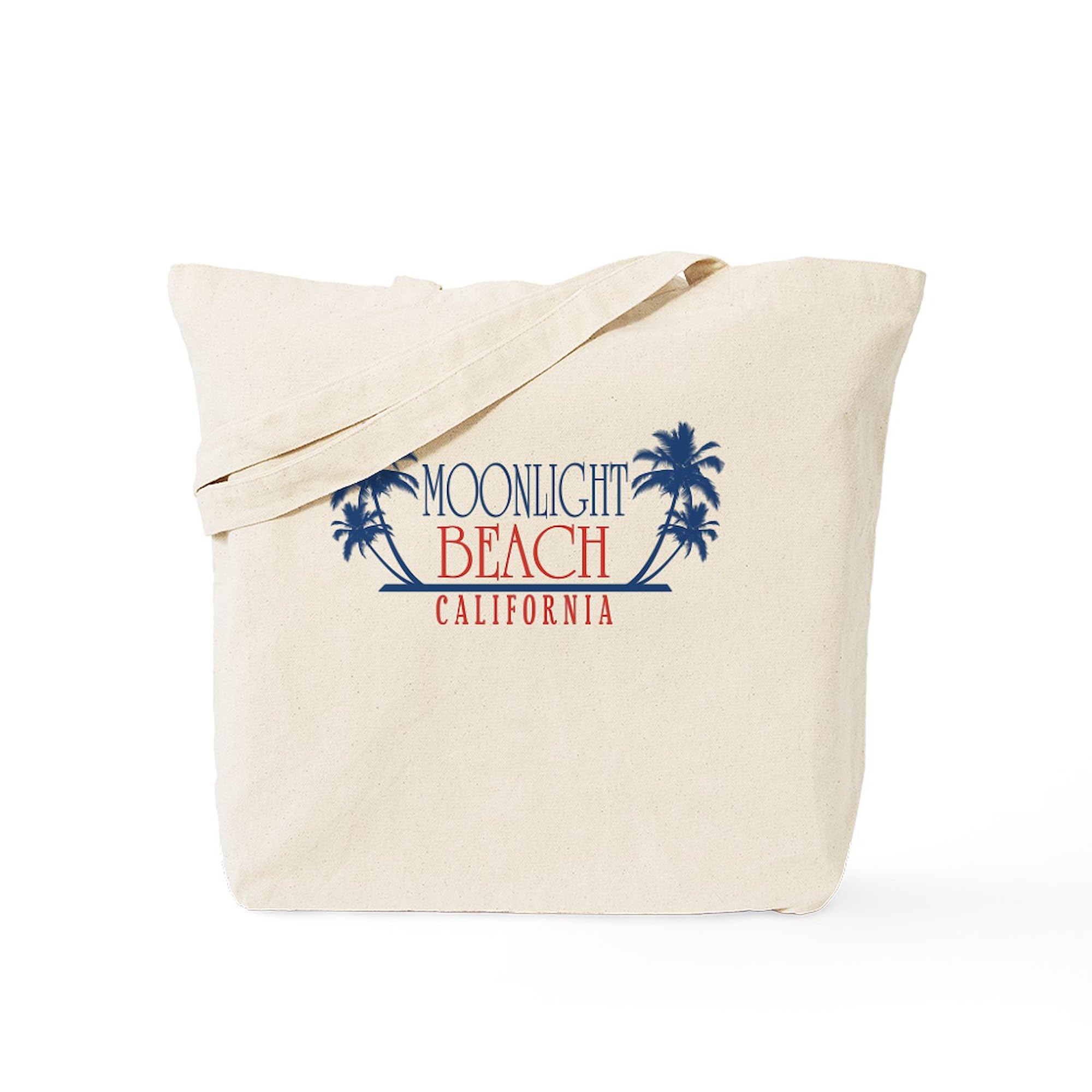 Moonlight Beach Regal Tote Bag - Natural Canvas Reusable Shopping Bag for Groceries, Beach Trips & Daily Use | Eco-Friendly Cotton Tote