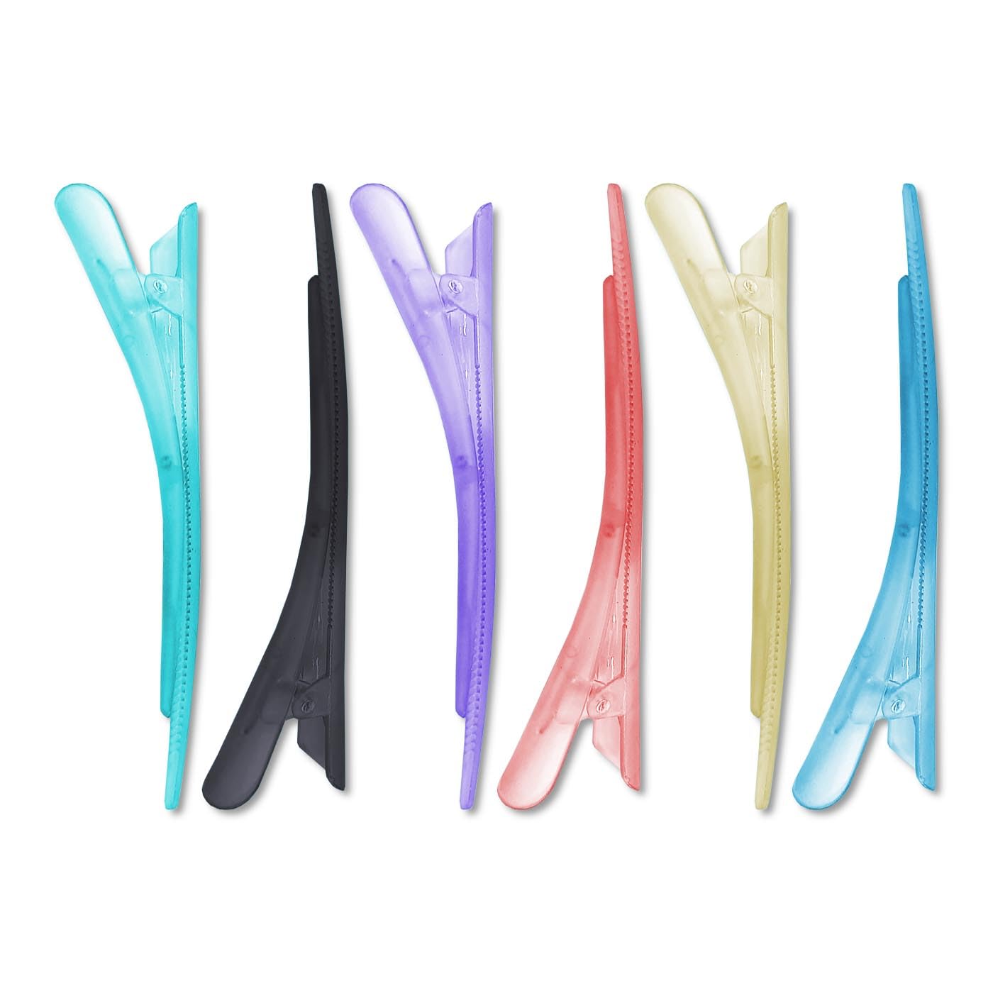 Airtick Ice Matte Solid Alligator Hair Claw Clips for Women - 6 Pack Multicolor Hair Clips for Everyday Use, Ponytail & Bun Styling