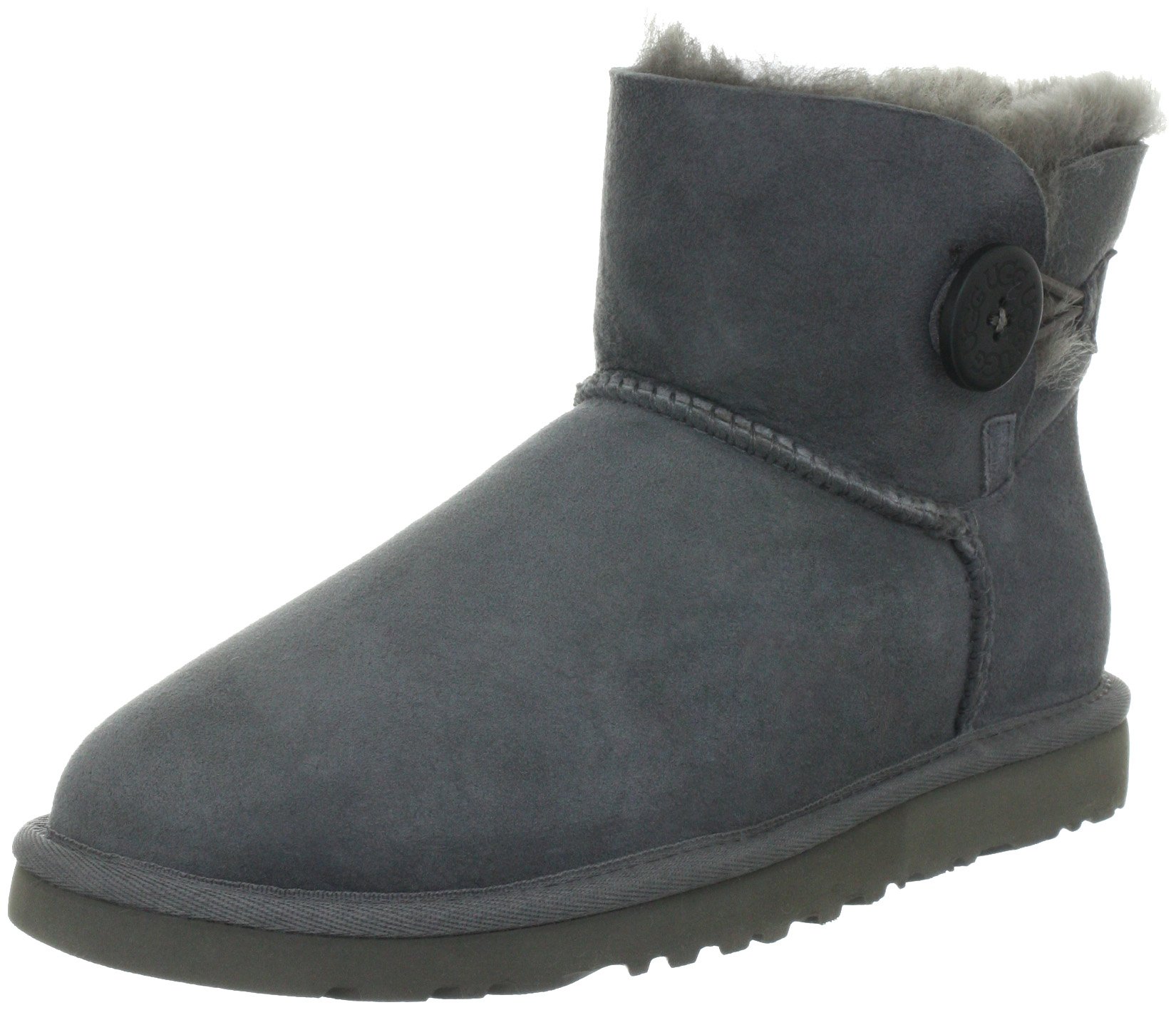 UGG Women's Mini Bailey Button Boots - Cozy Winter Shearling Boots for Women | Waterproof & Warm Snow Boots for Casual Outfits, Walking, and Cold Weather Fashion