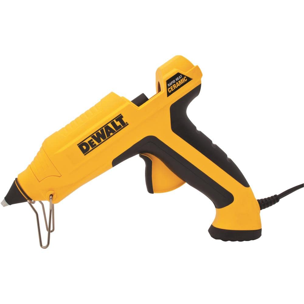 DEWALT Rapid Heat Ceramic Glue Gun - High Temp Hot Melt Adhesive Tool for DIY, Crafts, Woodworking & Home Repairs - Fast Heating, Durable Design for Professional & Home Use