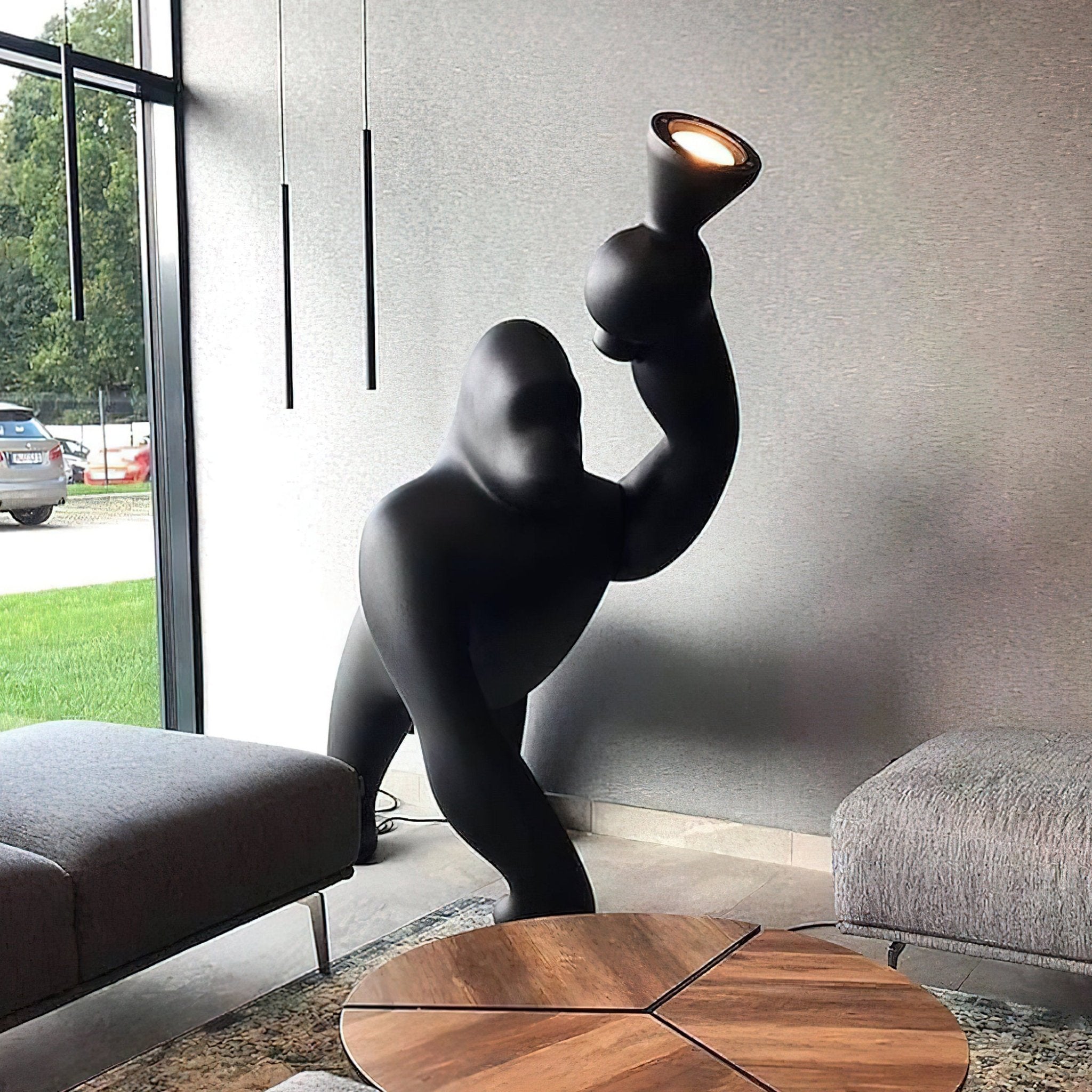 Modern Kong Floor Lamp - Adjustable LED Standing Light for Living Room, Bedroom & Office - Dimmable Brightness, Energy Efficient Lighting for Home Decor & Reading