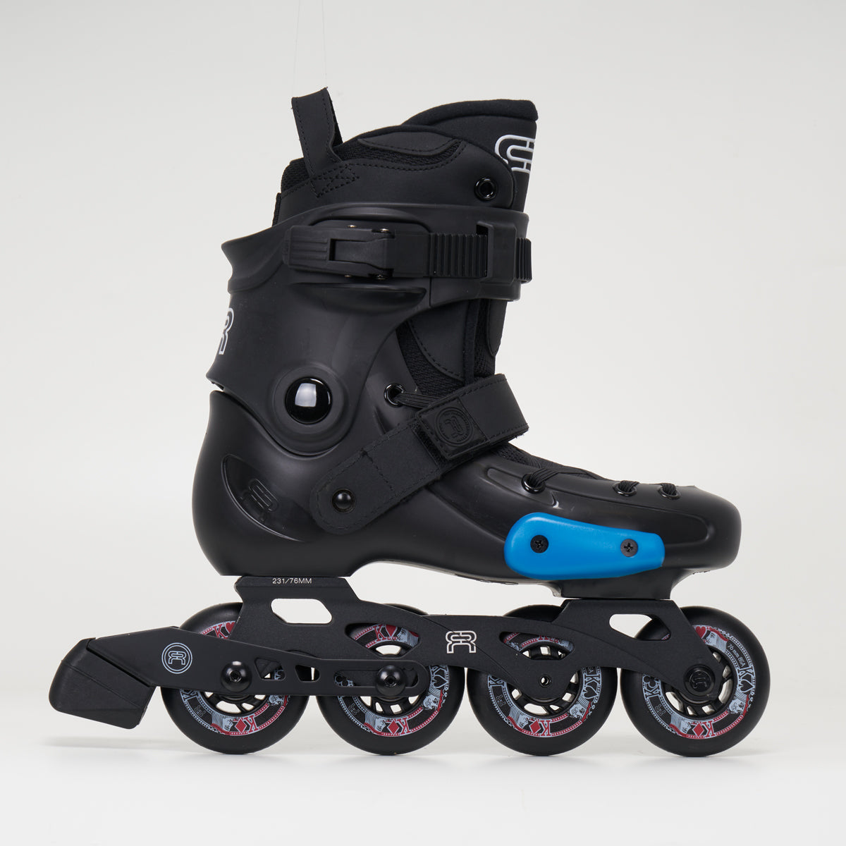 FR Junior Adjustable Inline Skates for Kids - Unisex Black Roller Skates - Perfect for Outdoor Fun, Skating Rinks & Birthday Gifts