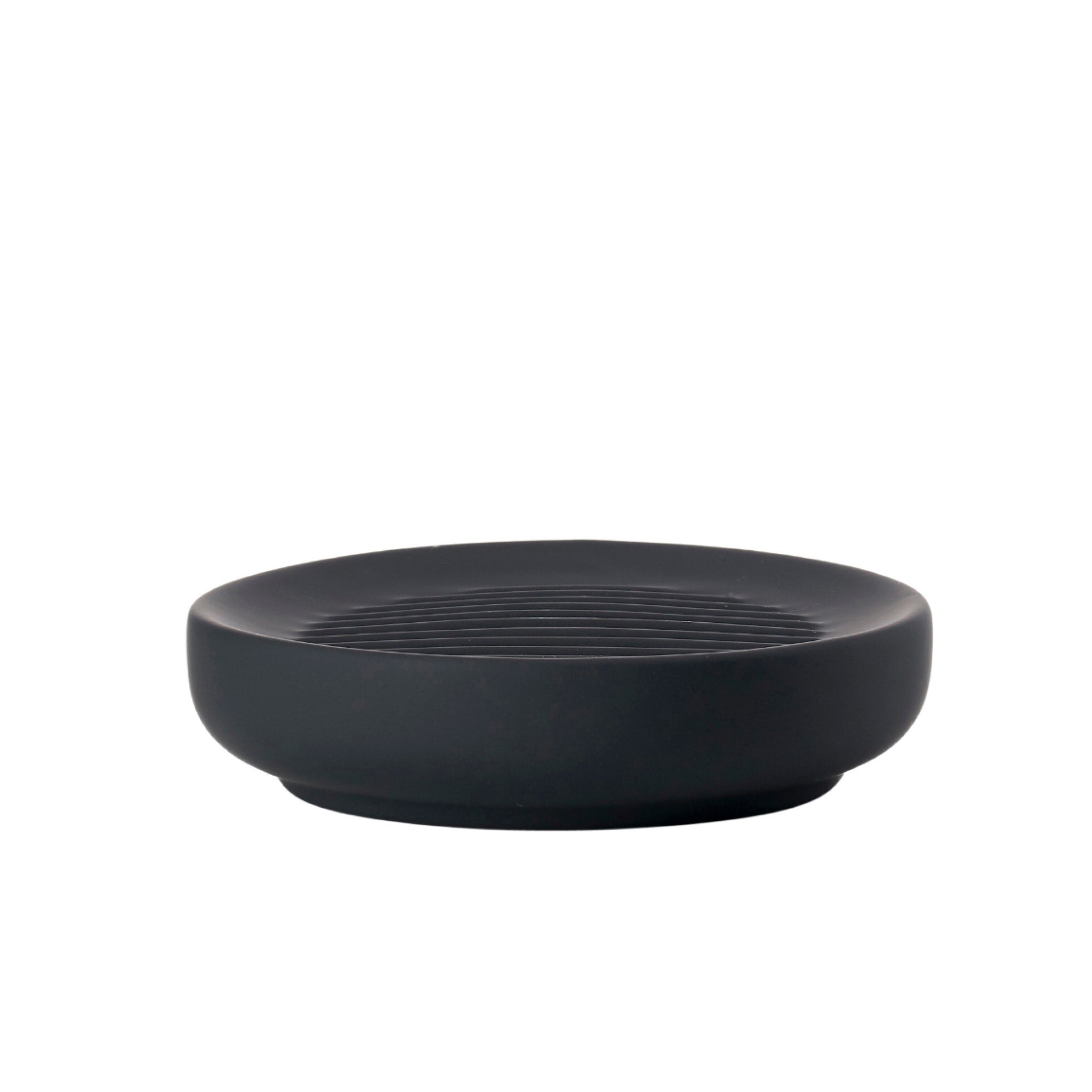 ZONE DENMARK Ume Soap Dish - Black Bathroom Organizer for Bar Soap | Modern Soap Holder for Shower, Sink, and Countertop Storage