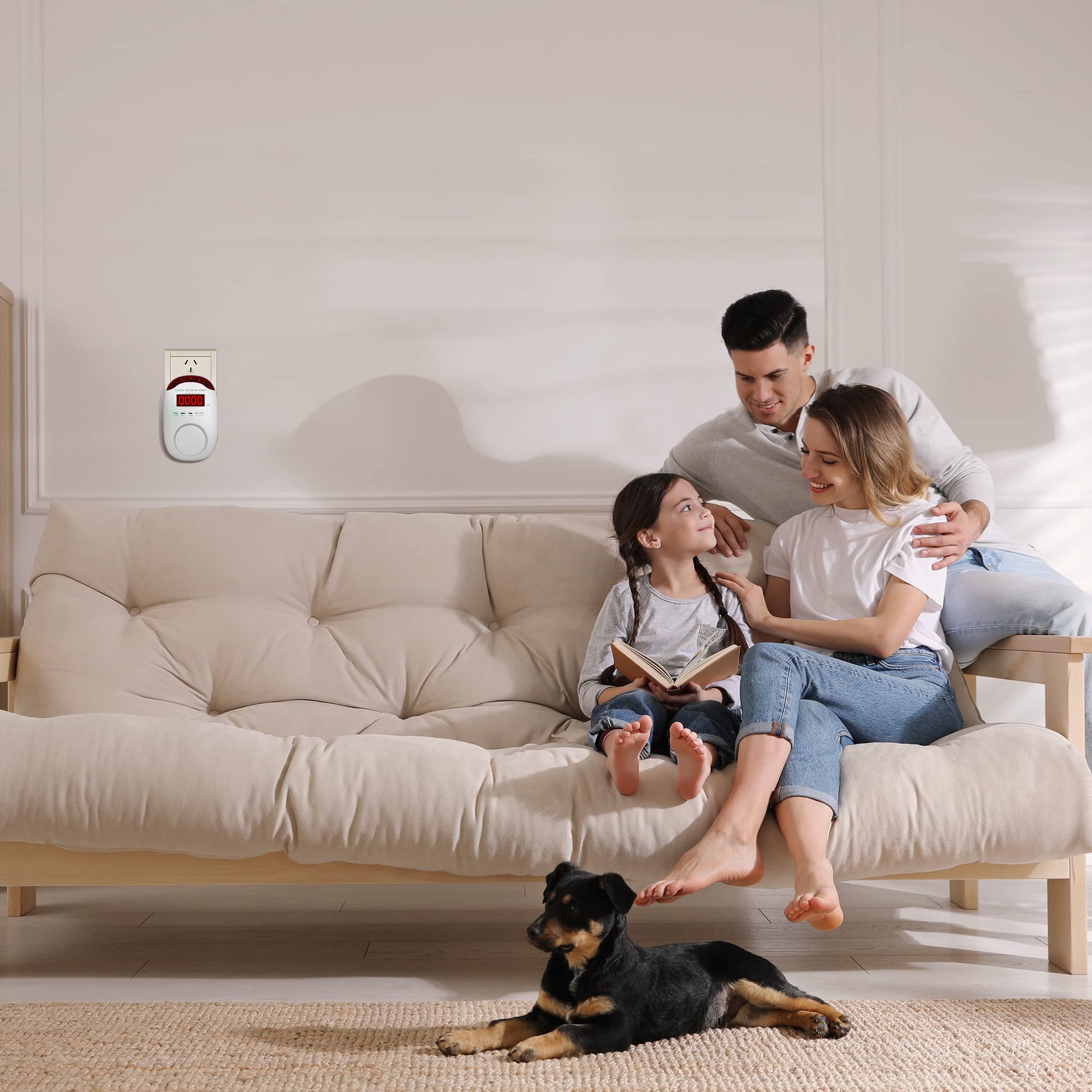 2-in-1 Plug-in Natural Gas & Carbon Monoxide Detector Alarm - CO, Propane, Methane & Explosive Gas Leak Detector for Home, RV, Kitchen, Garage - Easy Installation & Reliable Safety Protection