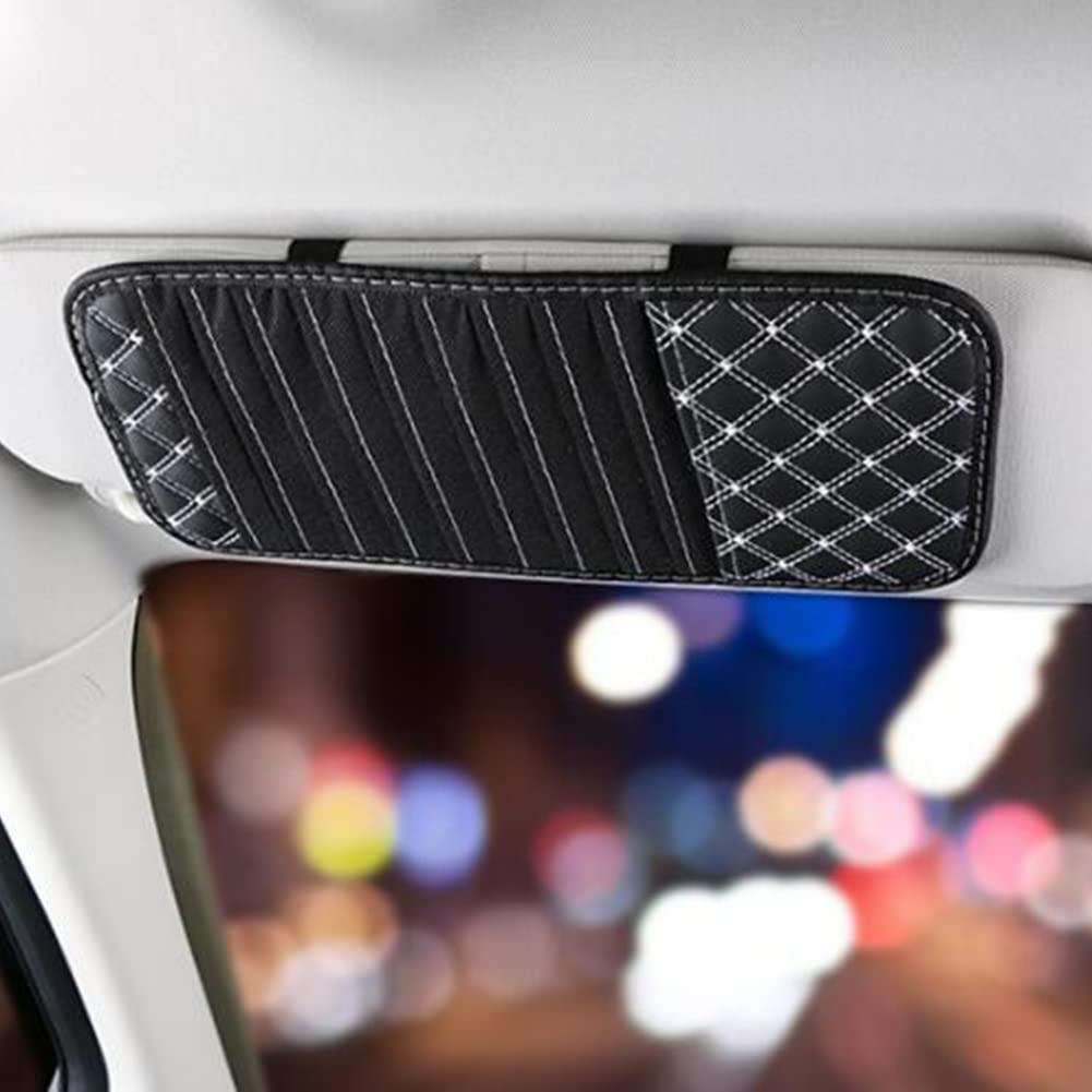 SEADEAR 10-Slot Car CD Holder & DVD Storage Case - Sun Visor Organizer for CDs & DVDs - Compact & Durable White Car Accessory (Perfect for Road Trips, Commuting & Music Lovers)