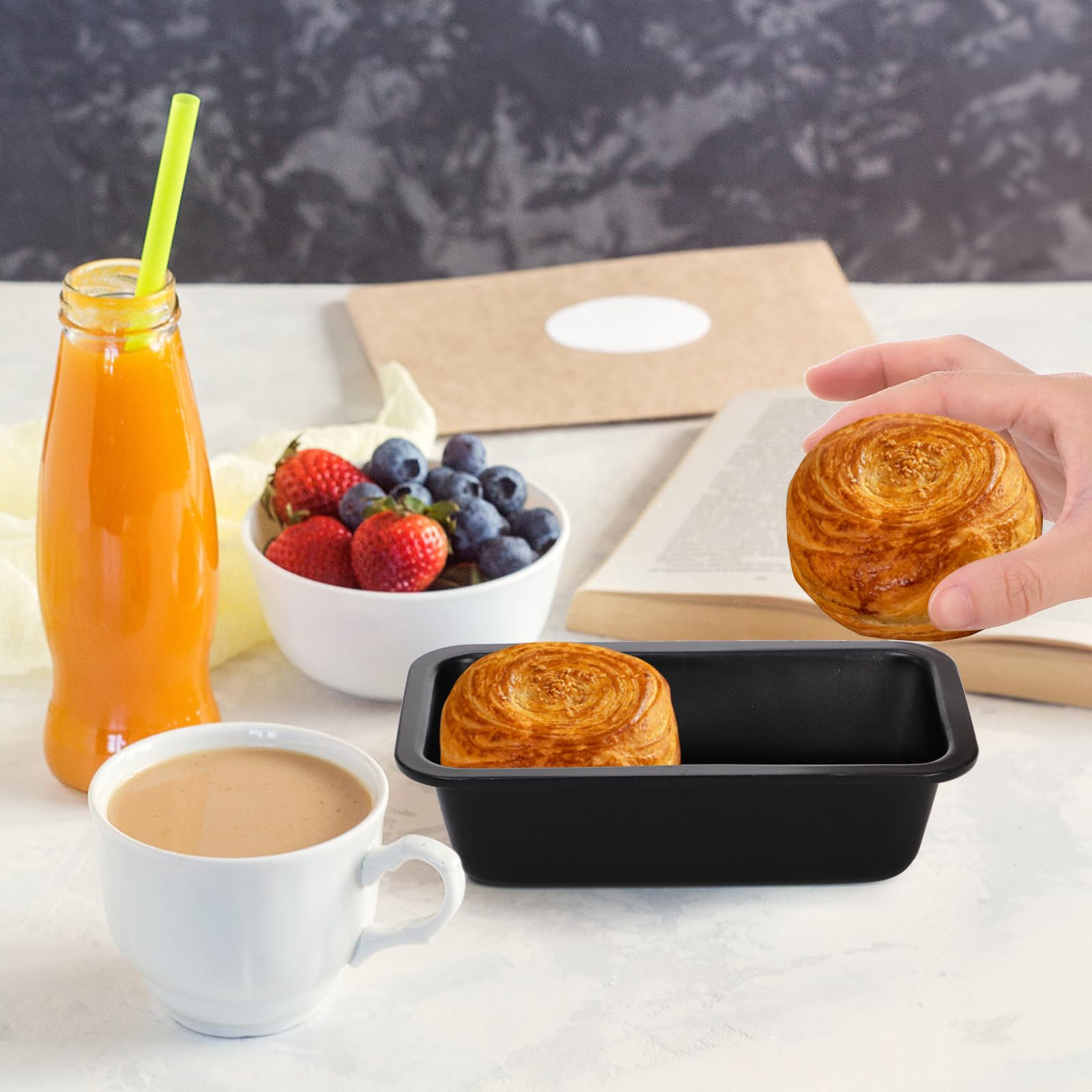 Lawei 6-Piece Non-Stick Mini Loaf Pan Set - 3.5 x 6 Inch Carbon Steel Baking Pans for Banana Bread, Toast, Small Cakes & Meatloaf | Perfect for Home Baking, Gifts & Meal Prep