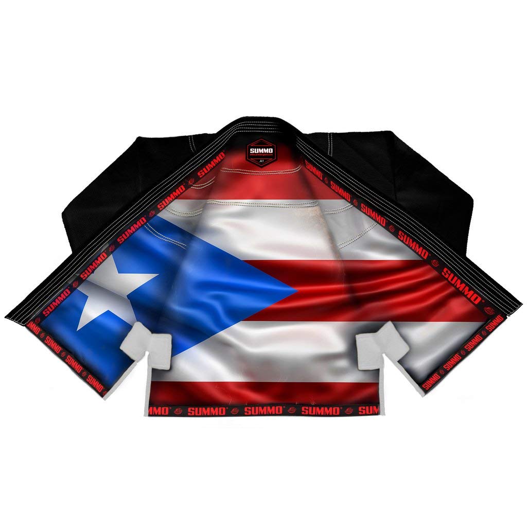 Premium Puerto Rican Black Sublimation Brazilian Pearl Weave Jiu Jitsu Gi - Built-in Rash Guard & Lining - Lightweight BJJ Uniform for Training & Competition - Perfect for MMA, Grappling & Brazilian Jiu-Jitsu Practitioners