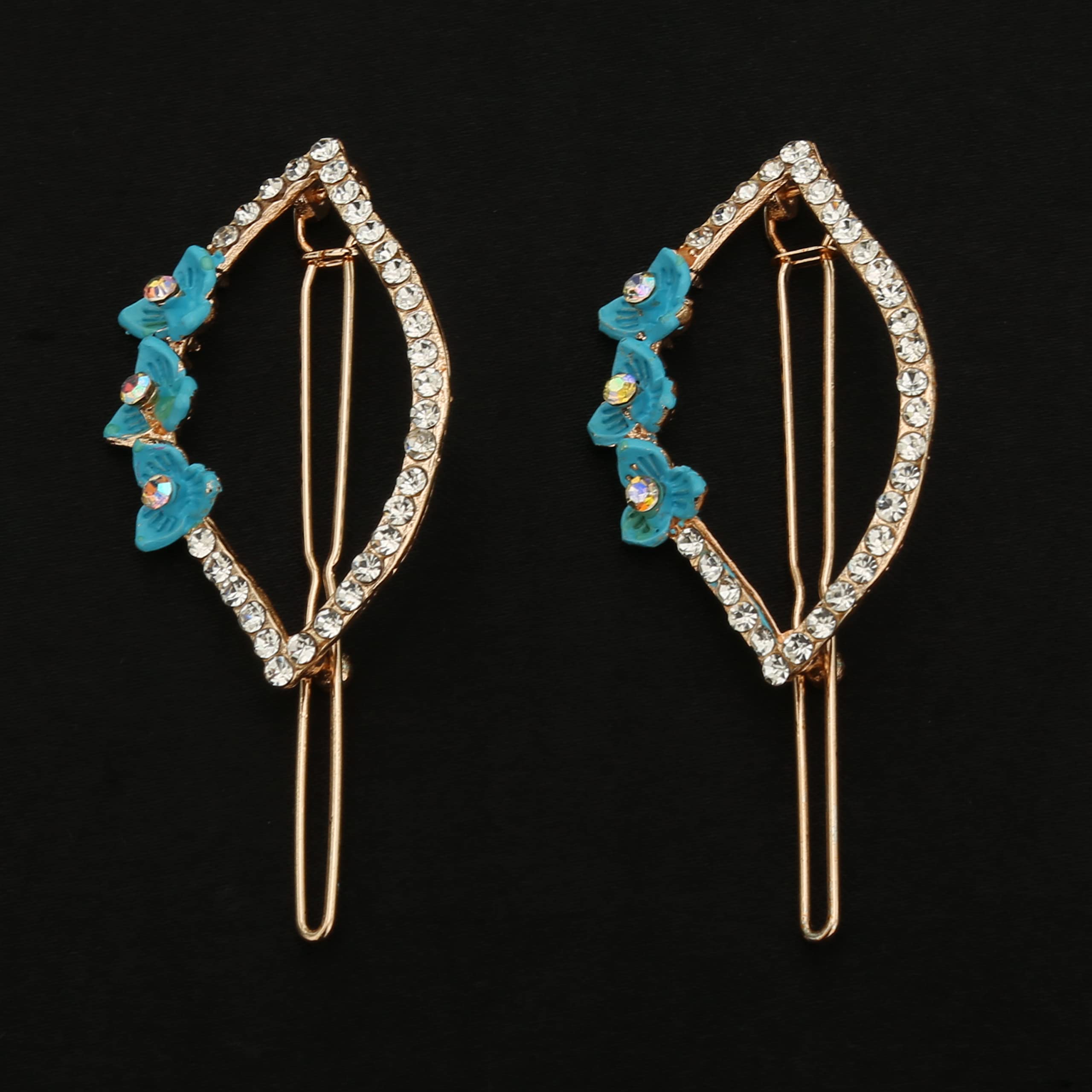 HOC® Pearl Rhinestone Hair Clips for Women - Wedding & Party Accessories