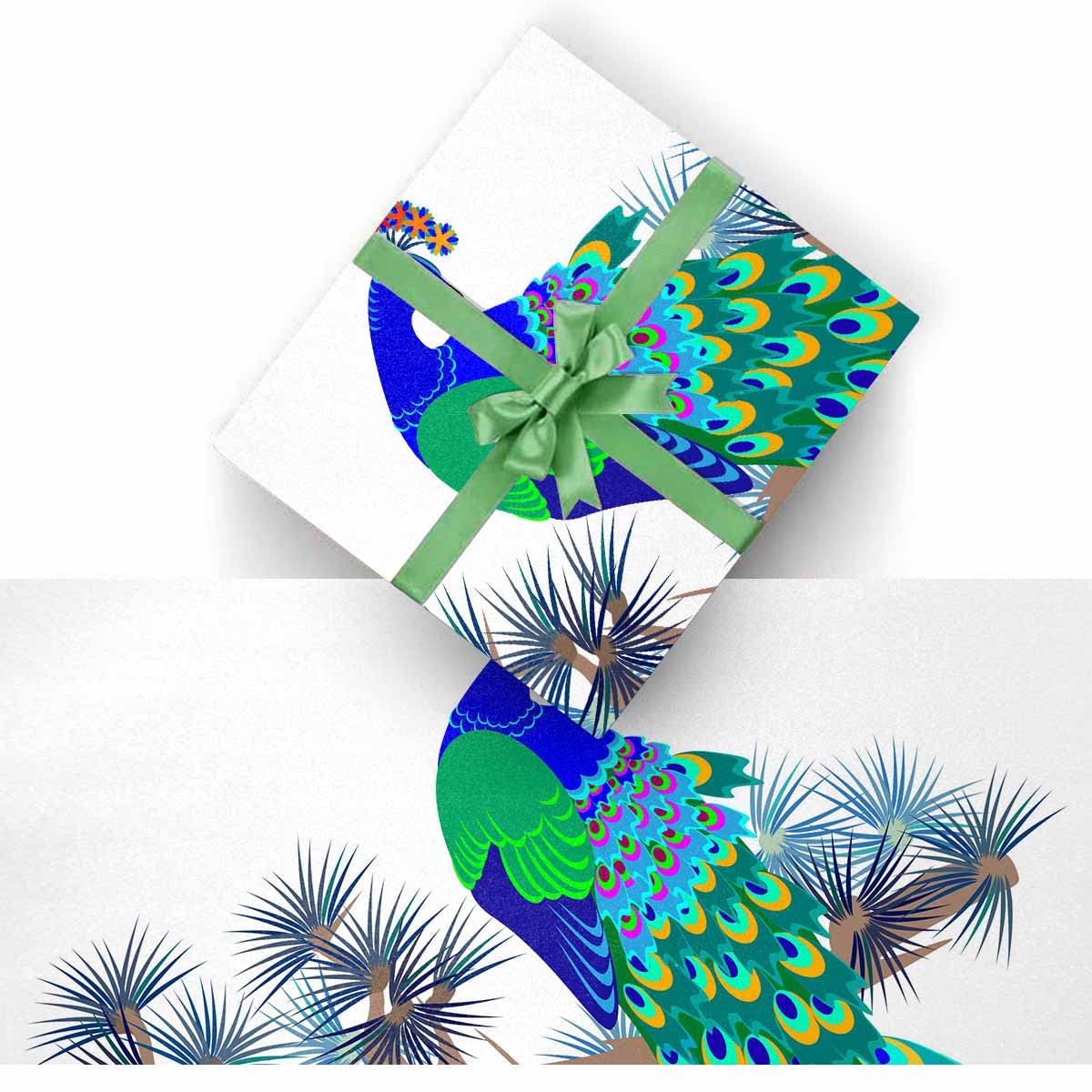 InterestPrint Premium Wrapping Paper Set - 5 Rolls Peacock Design for Weddings, Birthdays & Congratulations | Elegant Gift Wrapping for Special Occasions & Party Decorations