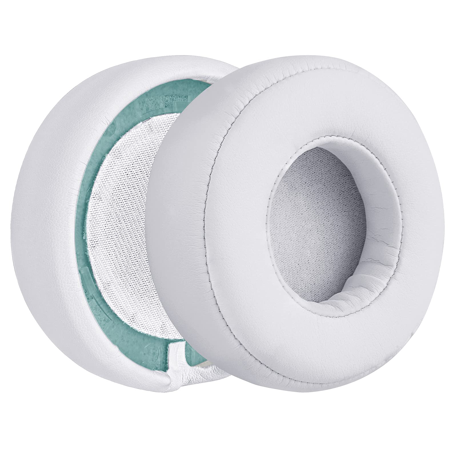 Geekria QuickFit Replacement Ear Pads for Monster Beats Pro Detox Headphones - Soft White Memory Foam Ear Cushions & Earpads - Perfect for Gaming, Music & Travel Comfort