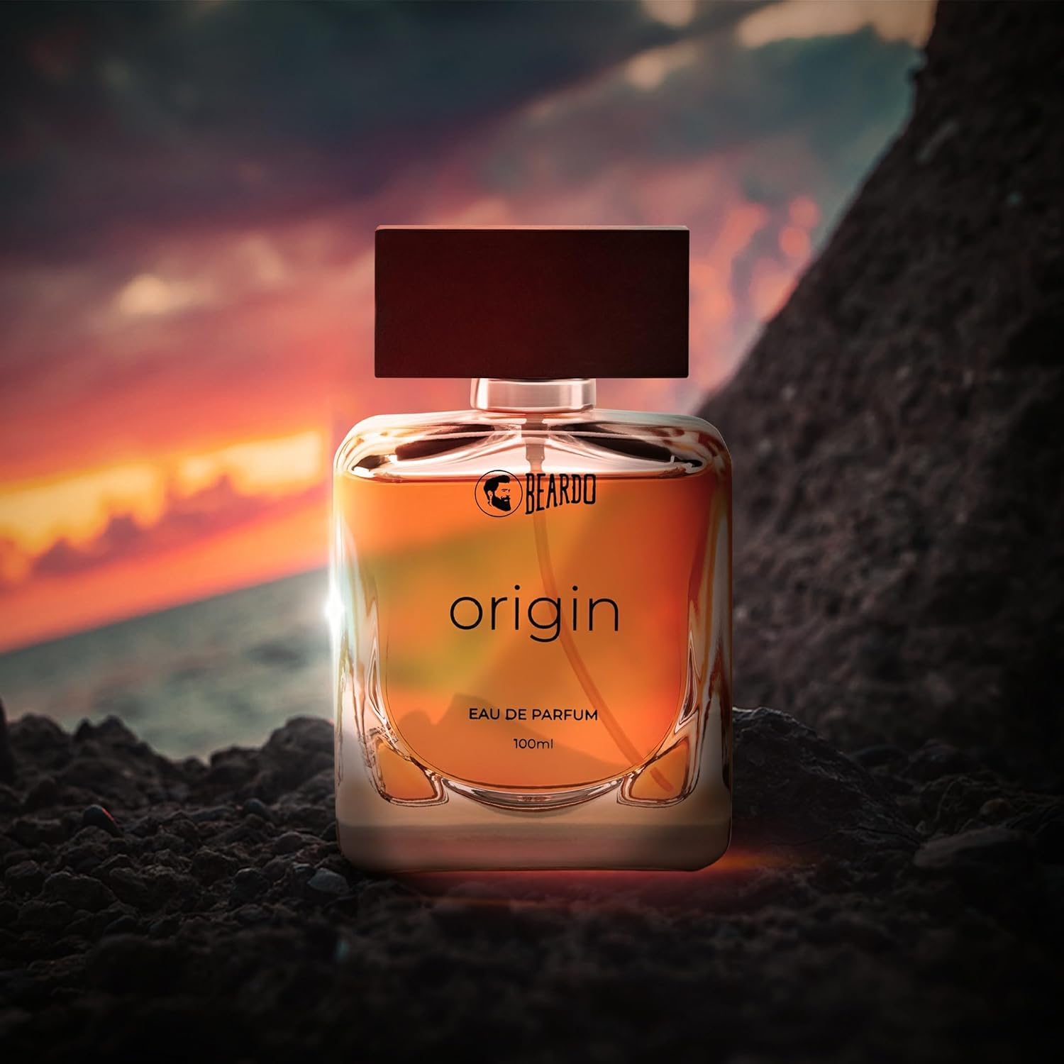 Beardos ORIGIN Eau de Parfum for Men - 100ml | Long Lasting Musky & Aquatic Cologne | Date Night & Special Occasion Fragrance | Ideal Gift for Him | Perfect for Work, Evening Events & Romantic Outings