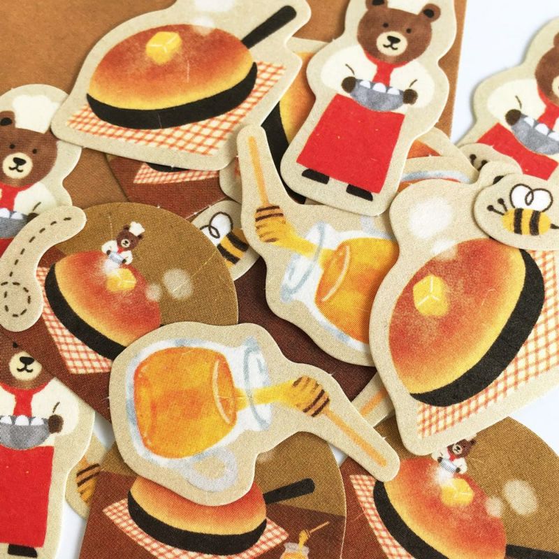 Cafe Moon Pancake Flake Sticker - Kawaii Aesthetic Decal for Laptops, Journals & Phone Cases - Perfect for DIY Crafts & Scrapbooking