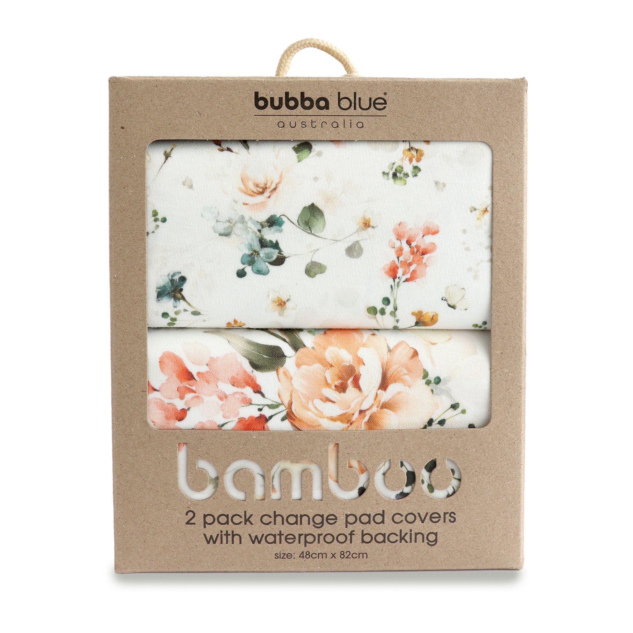Peonies Bamboo 2-Pack Waterproof Changing Pad Covers - Soft & Absorbent for Baby Diaper Changes, Nursery Essentials