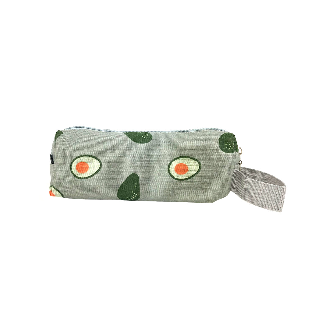 Premium Canvas Avocado Pencil Case - Cute & Durable School Supplies for Students, Artists & Office Use - Perfect for Organizing Pens, Pencils & Art Tools
