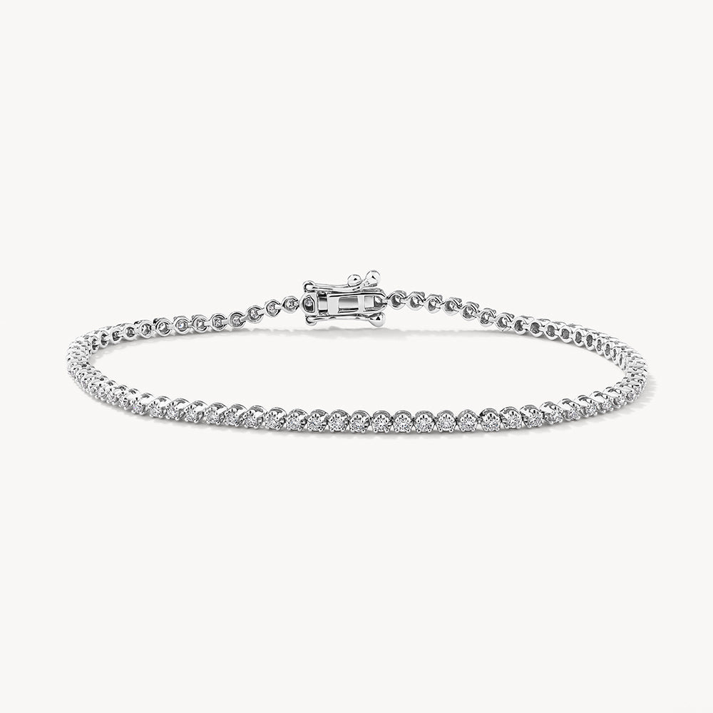 10k White Gold Lab Grown Diamond Tennis Bracelet for Women - Elegant Jewelry Gift for Anniversary, Wedding & Special Occasions