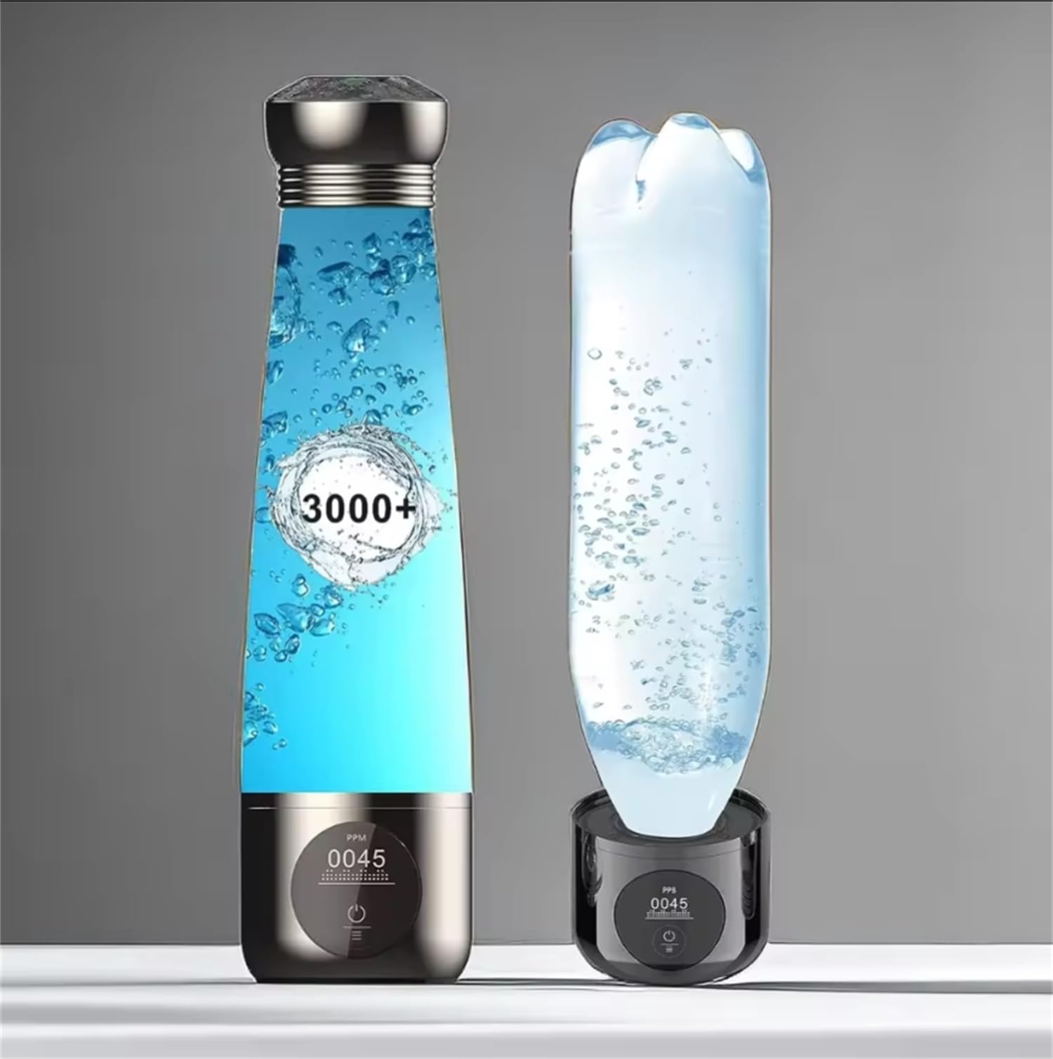 Hydrogen Water Bottle 3000ppb with PEM/SPE Tech for Home & Travel