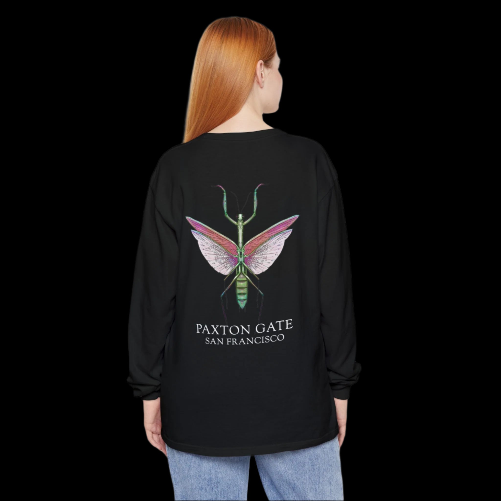 Unisex Paxton Gate Mantis Long Sleeve T-Shirt by Kris Struble - Stylish Graphic Tee for Insect Lovers & Nature Enthusiasts - Perfect for Casual Wear, Outdoor Adventures & Unique Gifts