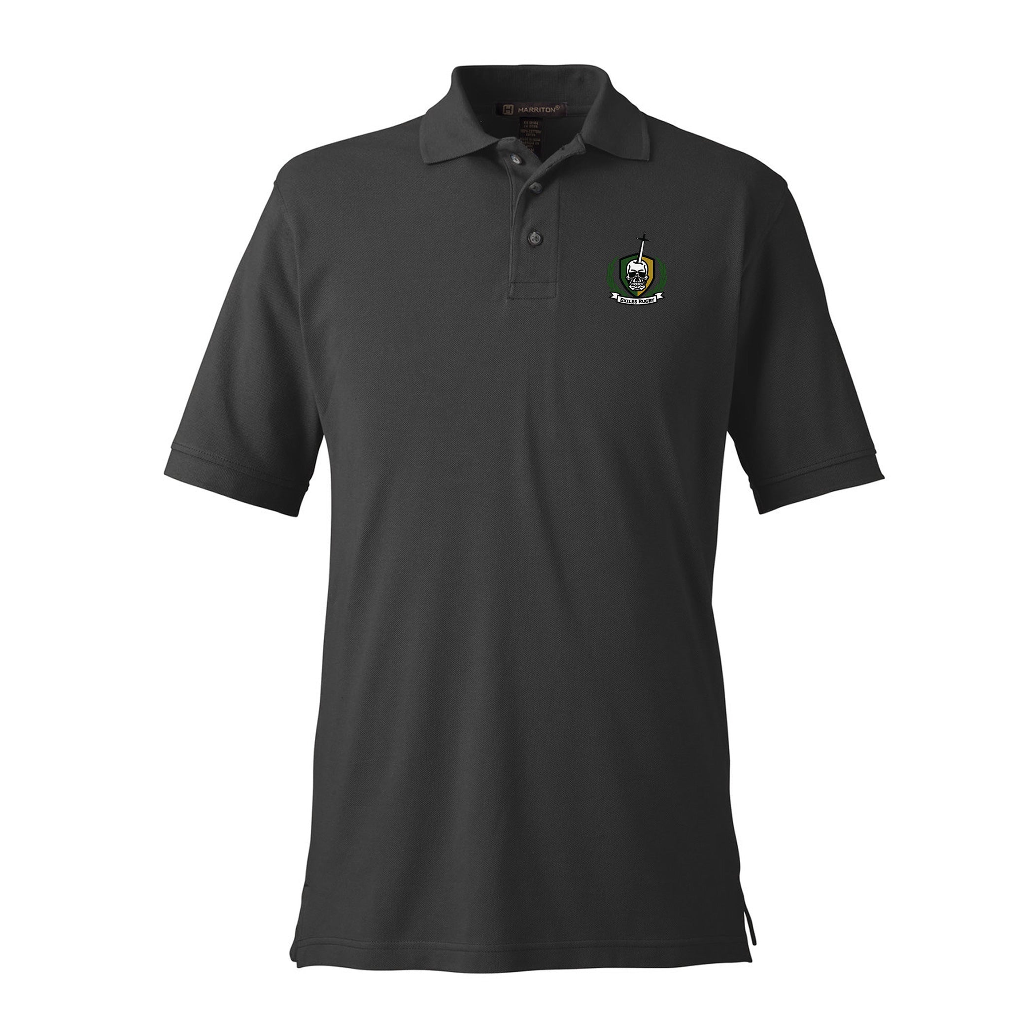 Exiles RFC Cotton Polo Shirt - Men's Breathable Casual Short Sleeve Tee for Golf, Rugby & Everyday Wear
