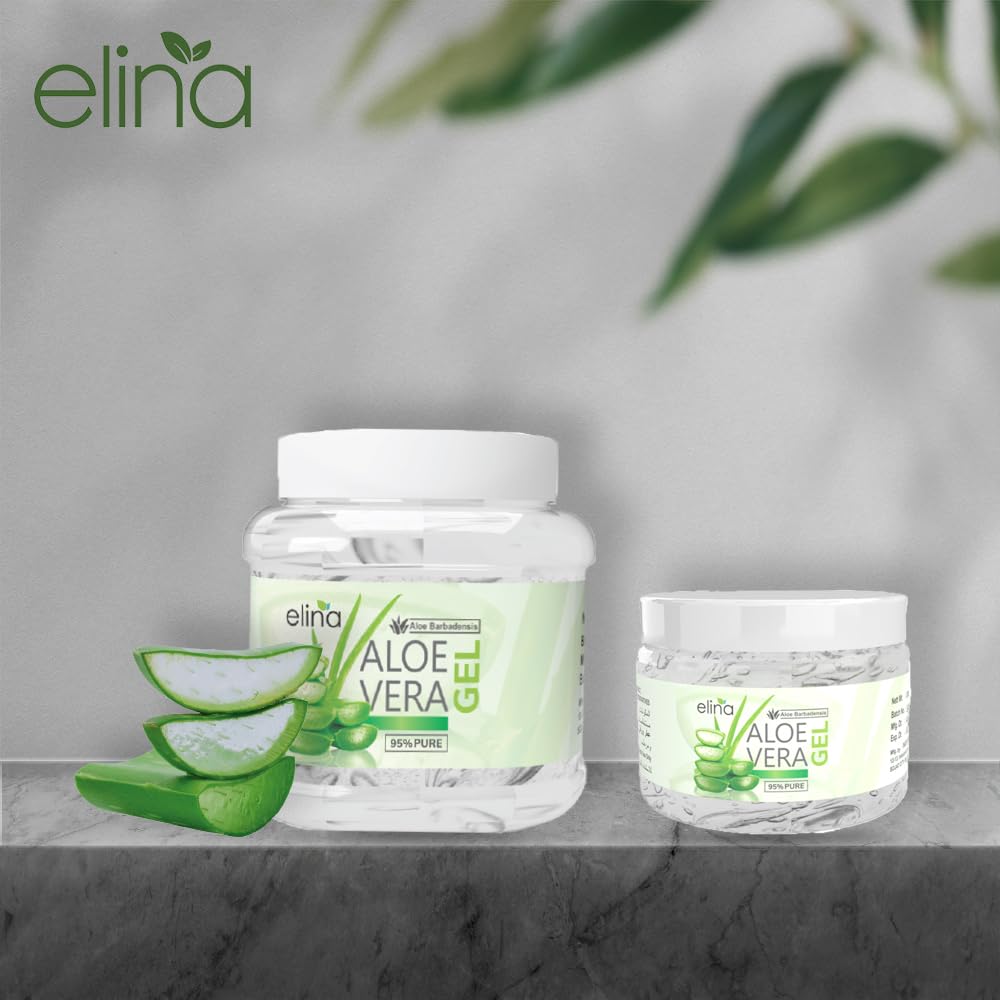 Pure Organic Aloe Vera Gel for Face & Body - Natural Moisturizer for Dry Skin, Hair Care & Sunburn Relief - 200g Hydrating Aloe Gel for Daily Skincare & After Sun Care