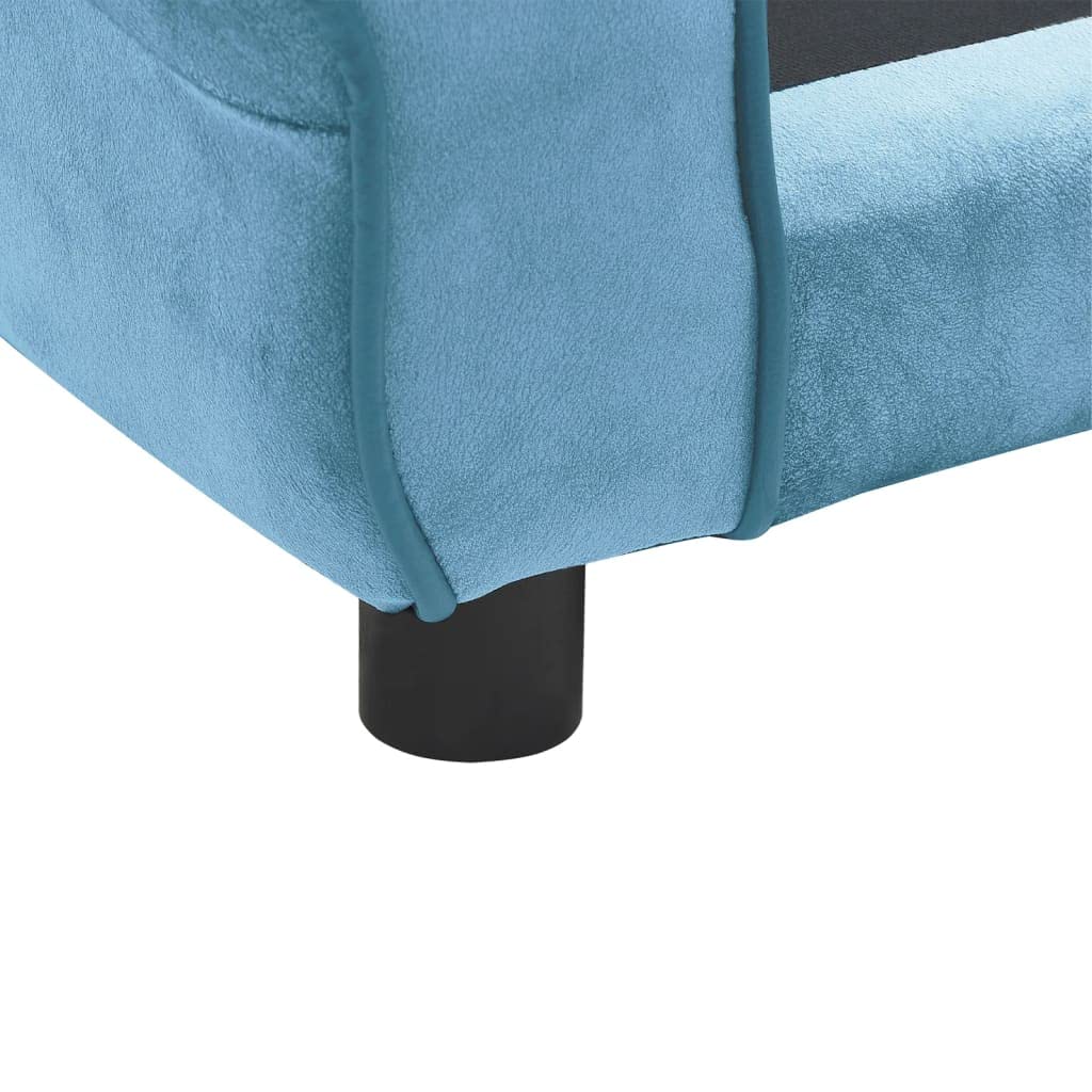 Turquoise Plush Small Dog Sofa & Cat Couch with Anti-Slip Wooden Frame - Washable Pet Bed for Poodles, Shih Tzus & Small Breeds - Cozy Pet Furniture for Living Room, Bedroom & Pet-Friendly Spaces