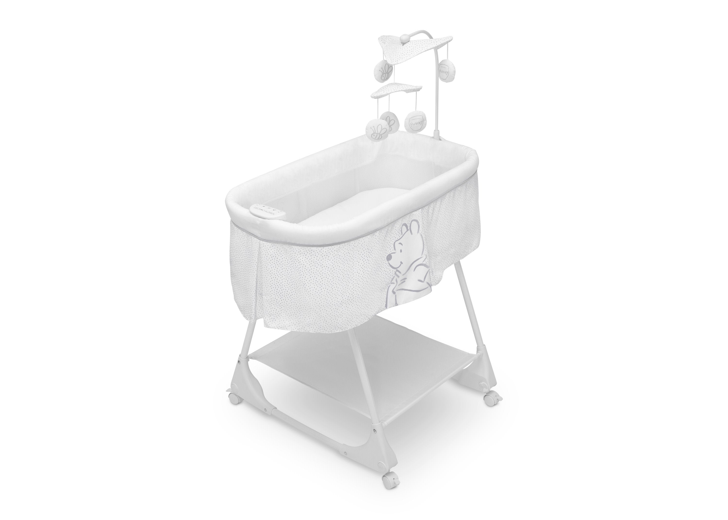 Winnie the Pooh Baby Bassinet Crib - Portable & Lightweight for Newborns, Nursery, Bedroom, Travel | Disney Inspired Design for Cozy Sleep
