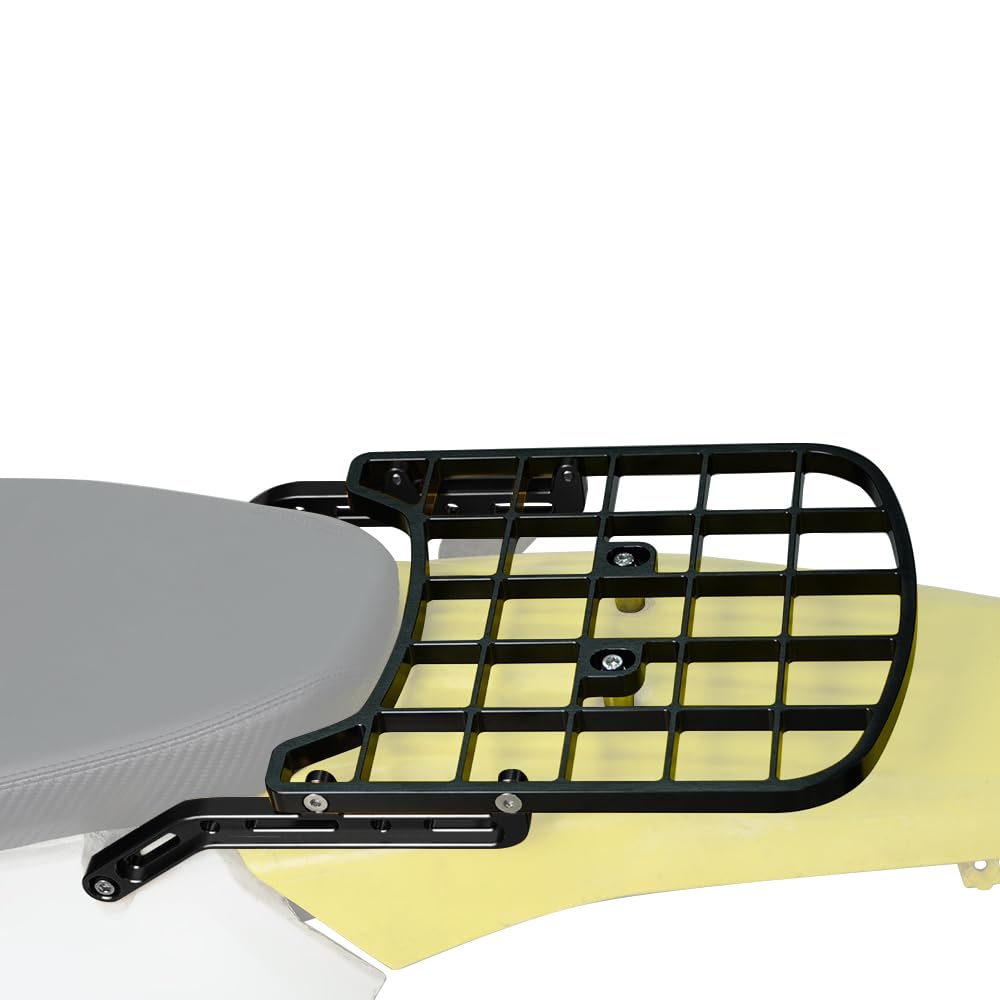 Xitomer Universal Black Motorcycle Luggage Rack - Fits DRZ400 S/SM/E Models (2000-2024) | Heavy Duty Cargo Carrier & Rear Top Rack for Adventure Touring & Daily Commuting