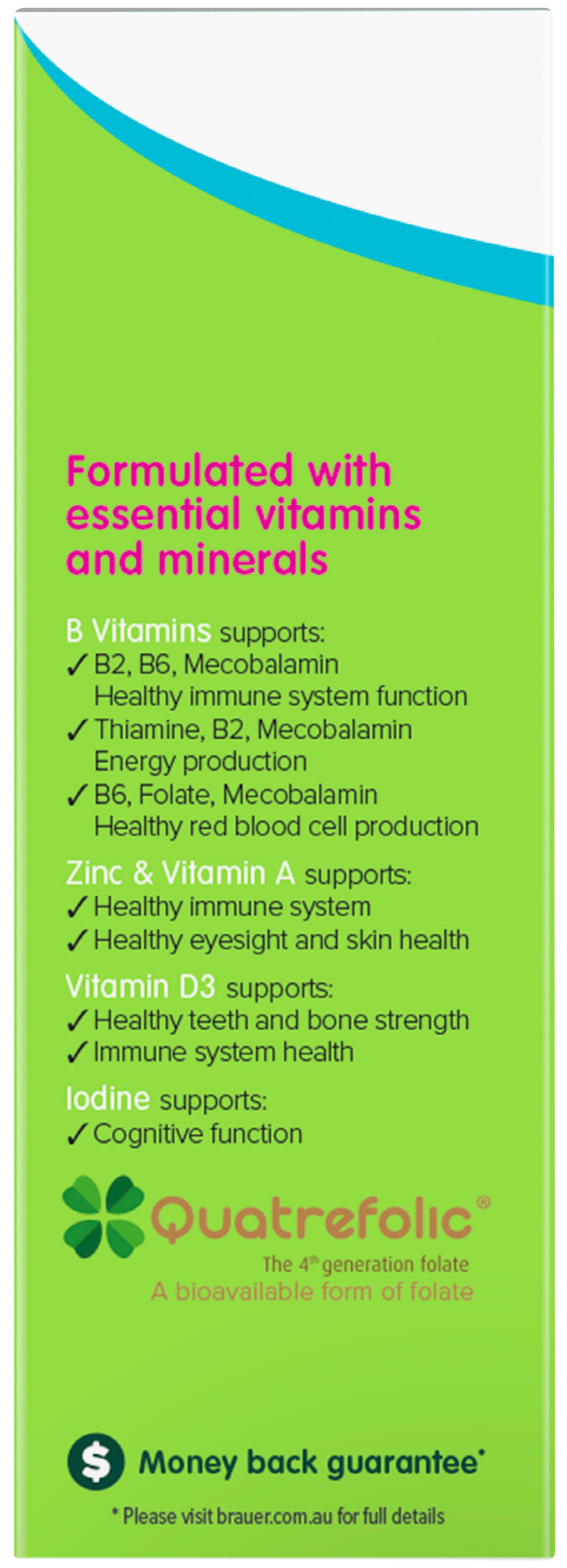Brauer Baby & Kids Liquid Multivitamin for Toddlers - Immune Support & Growth Supplement - Easy-to-Take Liquid Vitamin Drops for Healthy Development - Perfect for Picky Eaters & Daily Nutrition