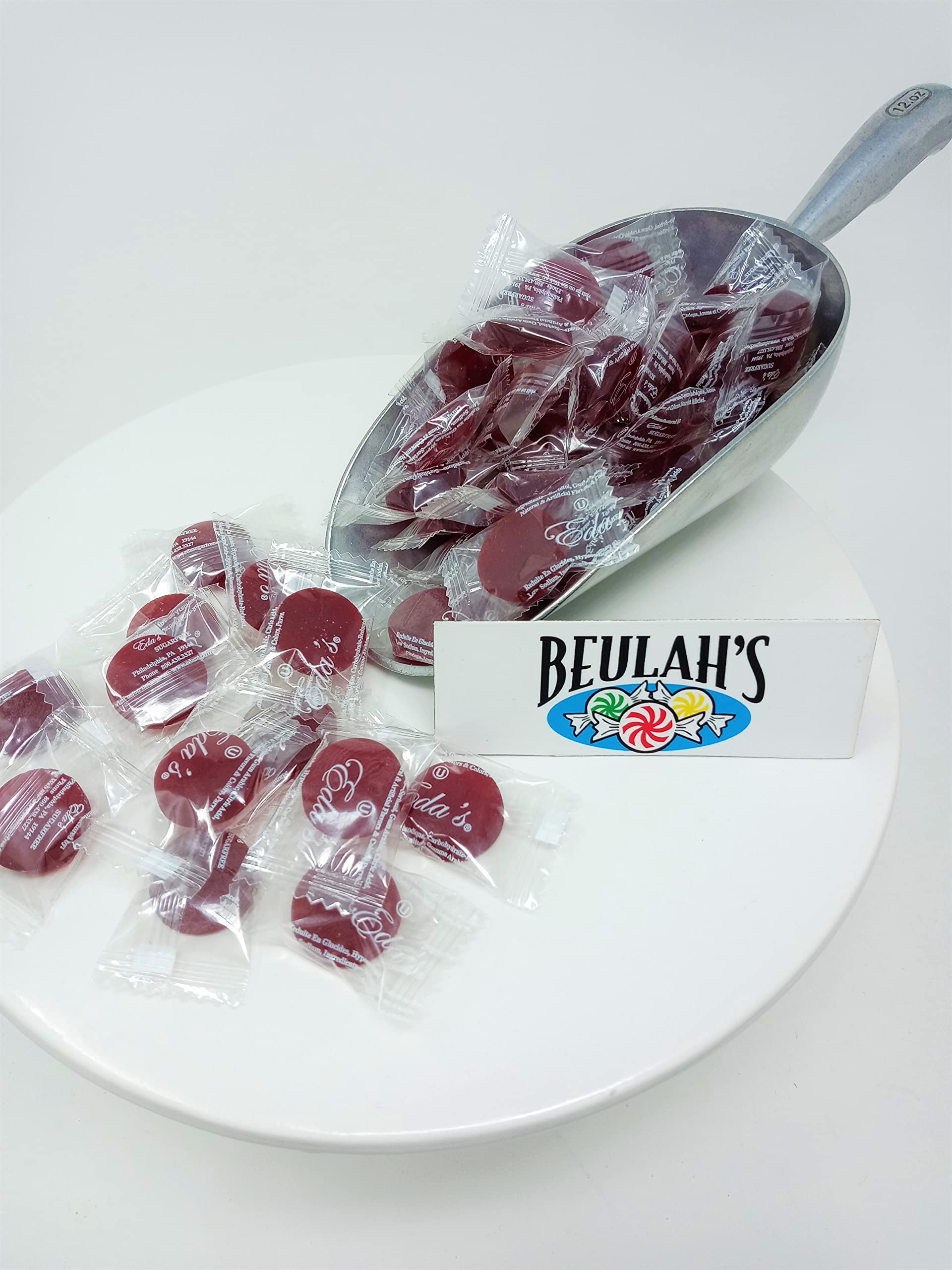 Sugar Free Cherry Hard Candy - 2 Pound Bulk Bag | Low Calorie Keto-Friendly Sweets for Parties, Gifts & Healthy Snacking