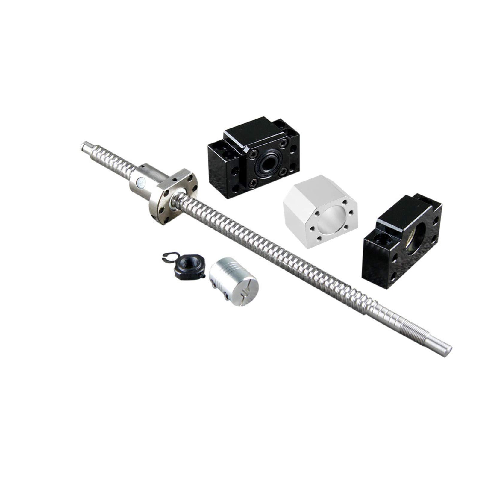 High Precision RM1605 Ball Screw & SBR20 Linear Rail Kit (400mm/1000mm/1500mm) with SBR20UU Block, Nut Housing, Coupling - BK/BF12 Support for CNC Machines, 3D Printers & DIY Projects | Perfect for CNC Router Upgrades, 3D Printer Modifications & Industrial Automation