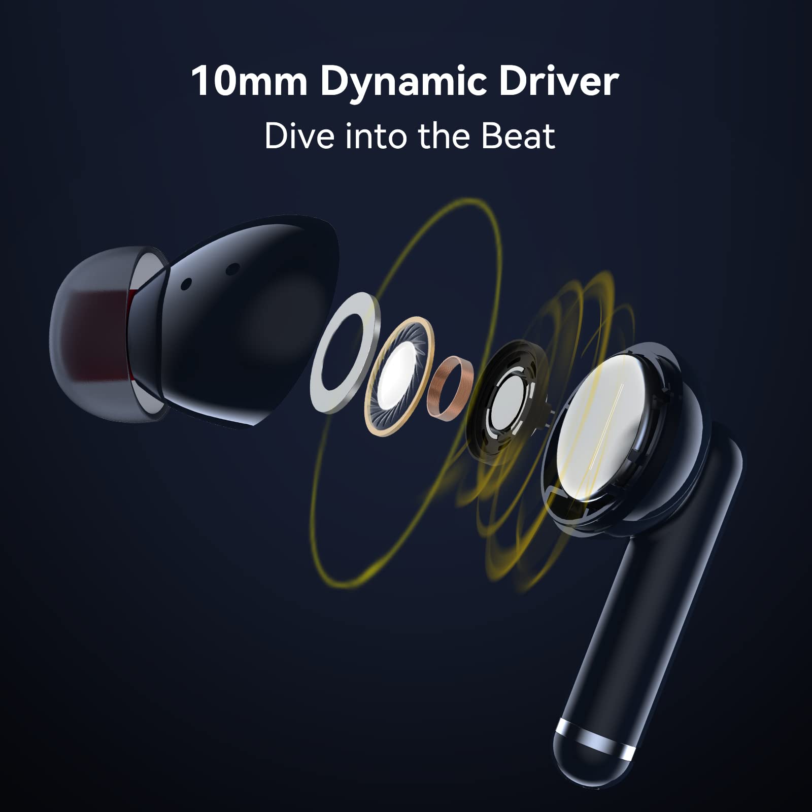 UMIDIGI AirBuds Pro Hybrid Active Noise Cancelling Wireless Earbuds with 6 Mics, Bluetooth 5.0 in-Ear Headphones, Transparency Mode, Deep Bass, 5 Size Ear Tips - Perfect for Workout, Commuting & Travel