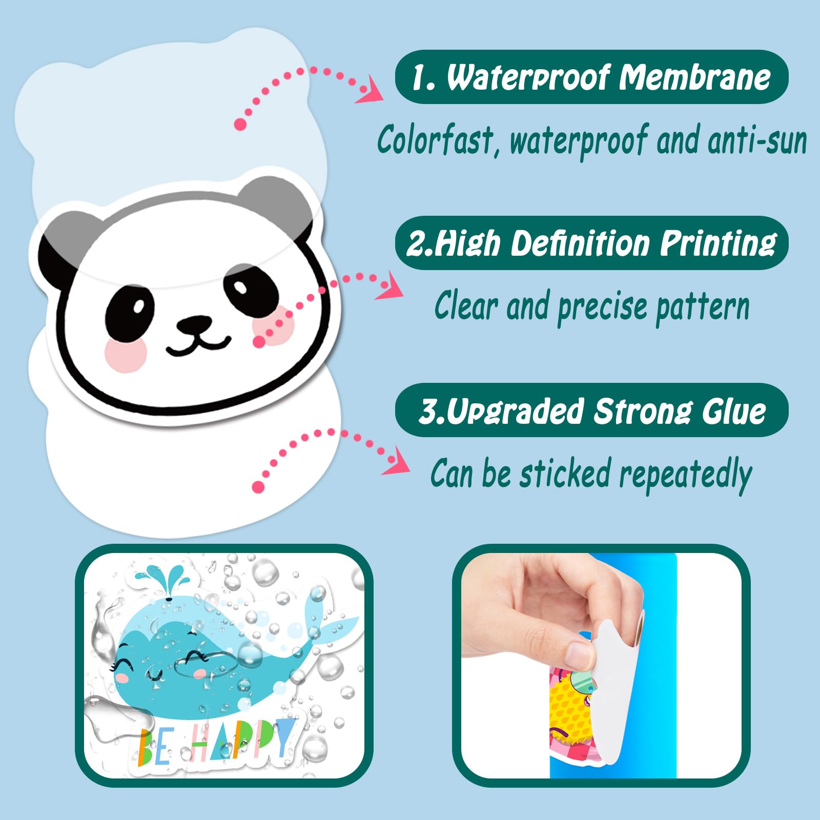 300 PCS Aesthetic Vinyl Stickers for Water Bottles, Laptops, Phones & Skateboards - Waterproof VSCO Stickers for Teens, Girls & Kids - Perfect for DIY Crafts, School Supplies & Personalizing Accessories