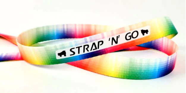 Strap N Go Roller Skate Leash - Adjustable Skate Strap with Multiple Patterns | Perfect for Roller Skating, Rink, and Outdoor Skate Sessions