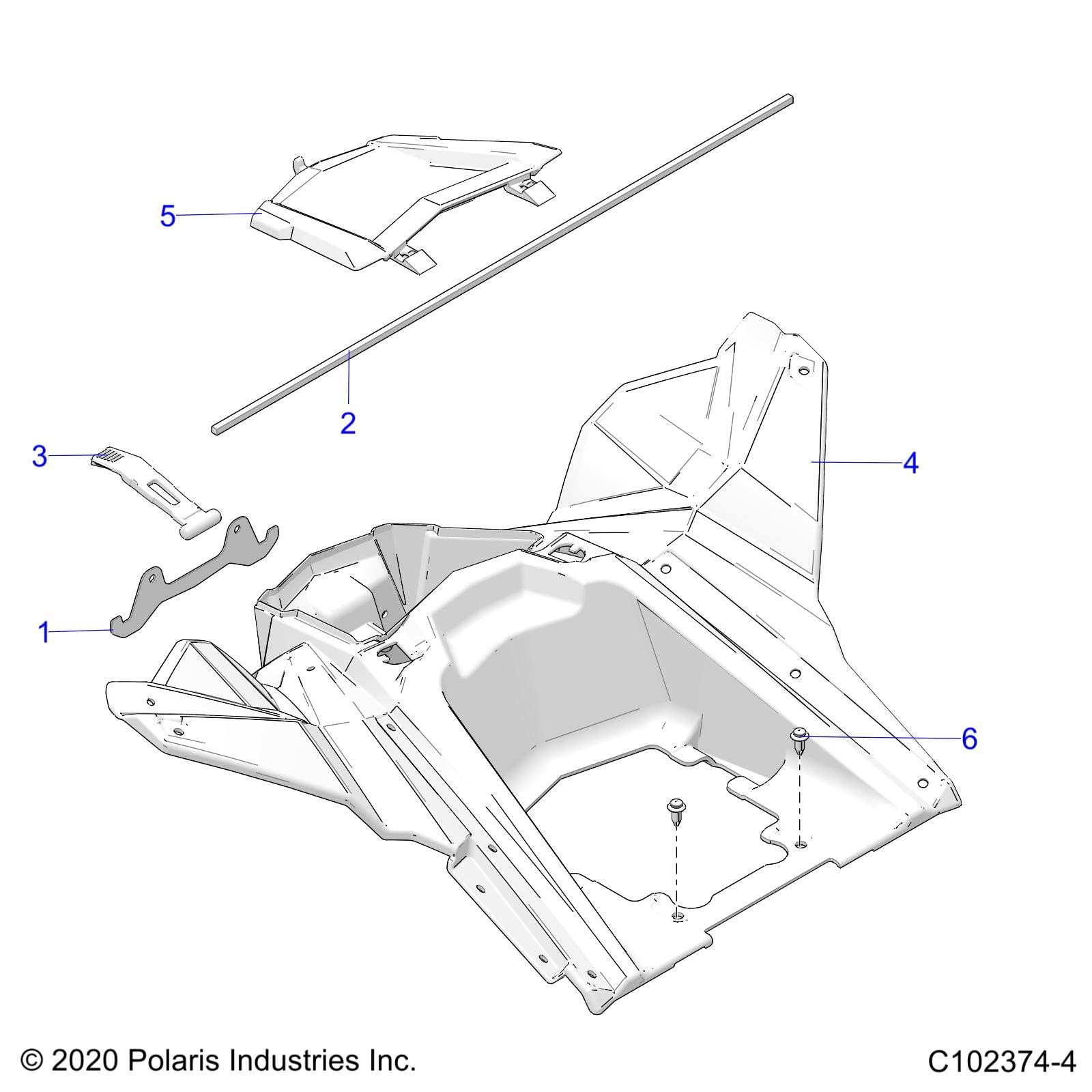 Genuine Polaris ATV Rear Storage Box OEM Part 5453713 - Durable Utility Box for Off-Road Accessories & Gear Storage - Perfect for Hunting, Camping & Outdoor Adventures