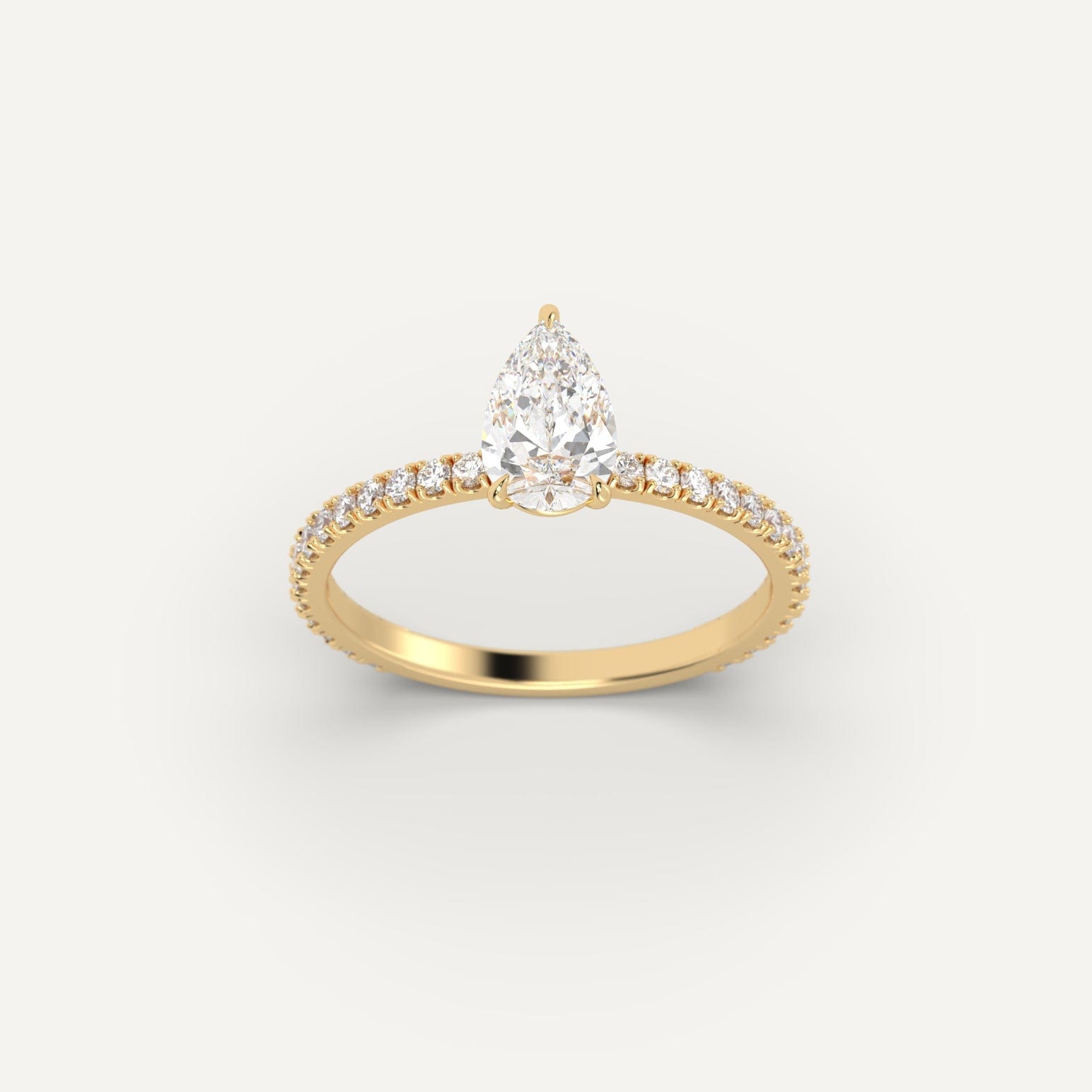 1 Carat Pear Cut Diamond Engagement Ring for Women - Elegant Wedding, Proposal & Anniversary Jewelry Gift