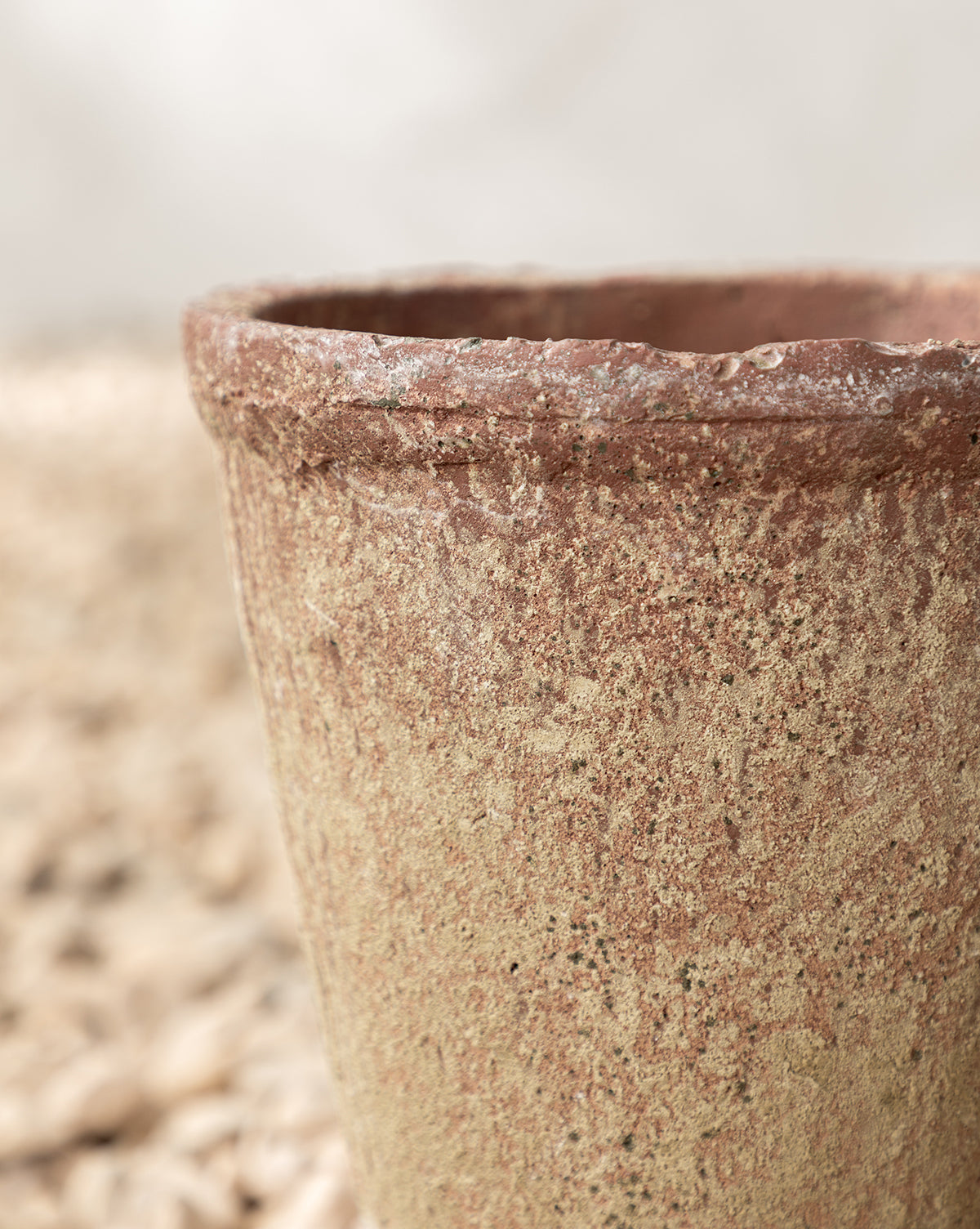 Oksana Distressed Cement Planter - Modern Indoor/Outdoor Flower Pot for Home Decor, Succulents & Plants | Perfect for Living Room, Patio, Garden & Office Decor