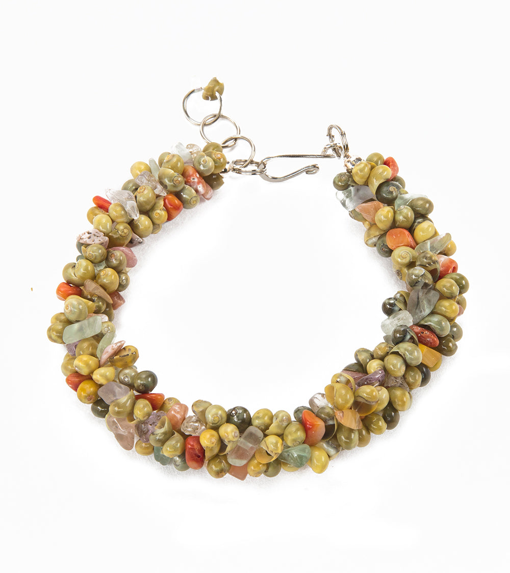 Green Hakulei Bracelet - Handmade Beaded Bracelet for Women, Adjustable Natural Stone Jewelry for Boho Style & Everyday Wear | Perfect for Gifts, Yoga, Meditation & Beach Outfits