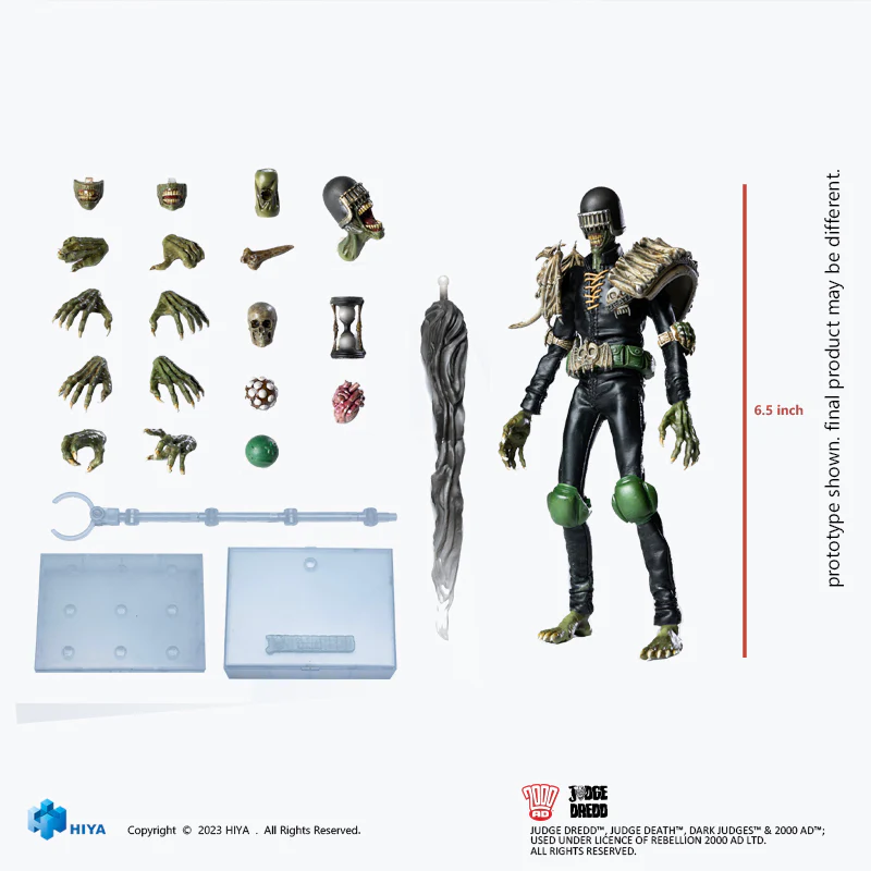 HIYA 6-inch 1/12 Scale Judge Dredd & Judge Death Action Figure Set - Premium Collectible for Superhero Fans | Perfect for Display, Photography, and 1/12 Scale Dioramas