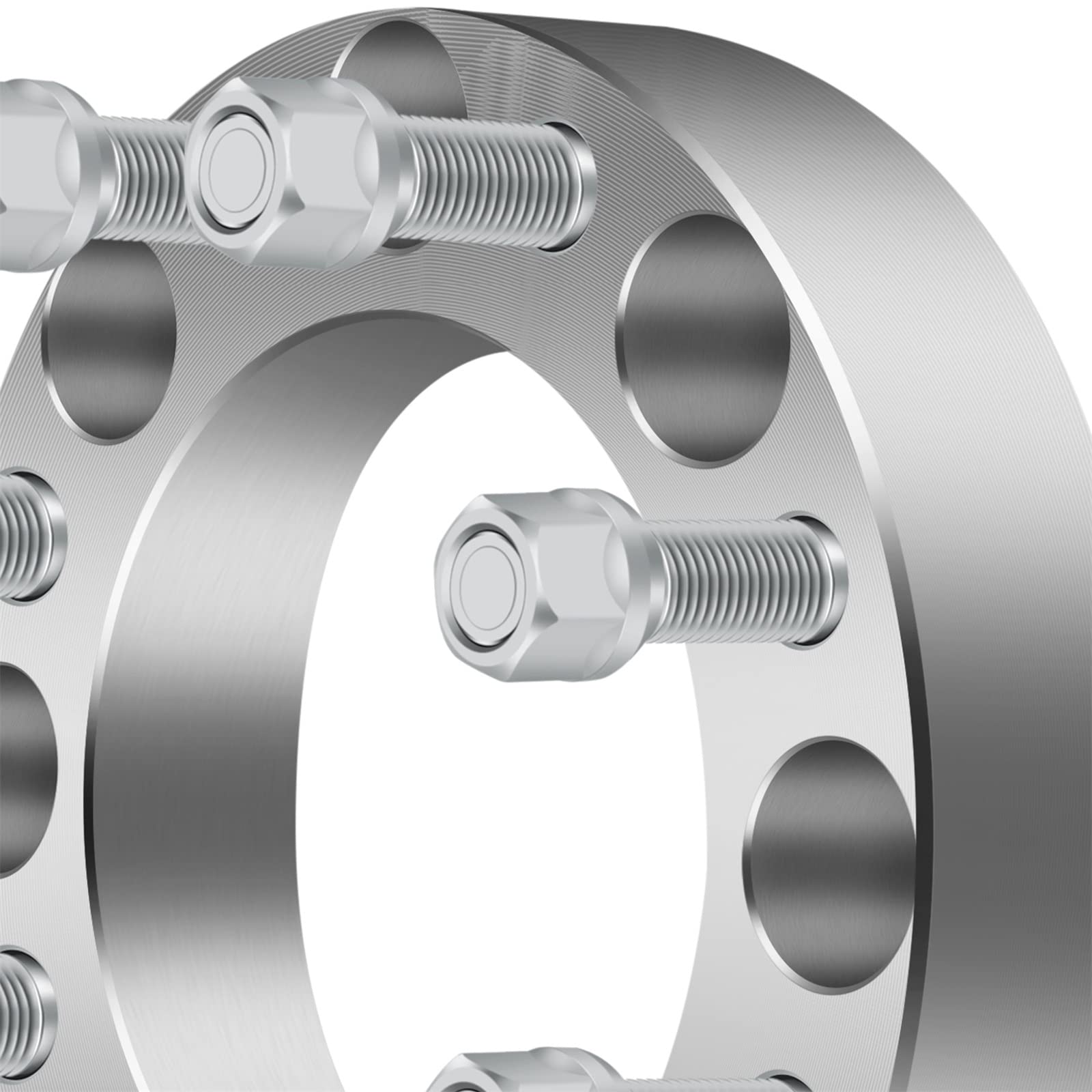 ECCPP 2PCS 8 Lug Wheel Spacers 1.5 Inch Thick 8x170mm to 8x170mm 125mm Bolt Pattern - Compatible with Ford F250 F350 Excursion Power Stroke Trucks (14x2 Studs & Lug Nuts Included) - Perfect for Off-Roading, Lifting Kits & Custom Wheel Fitment