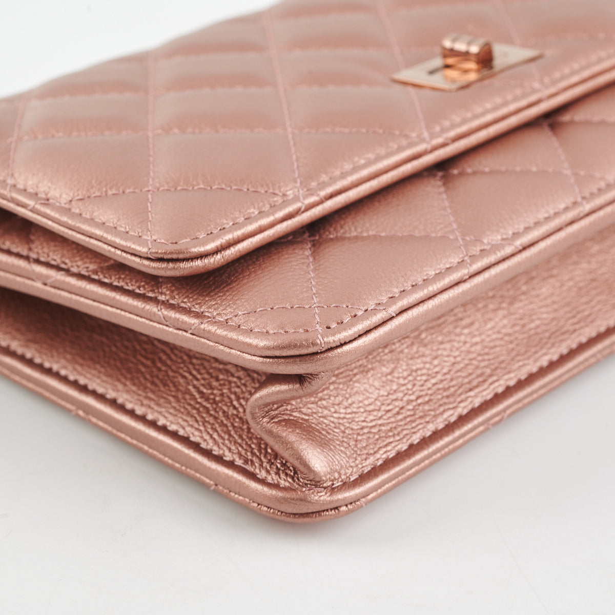 Chanel Reissue Wallet On Chain (WOC) Rose Gold Crossbody Bag - Luxury Designer Handbag for Women | Perfect for Evening Parties, Date Nights & Special Occasions