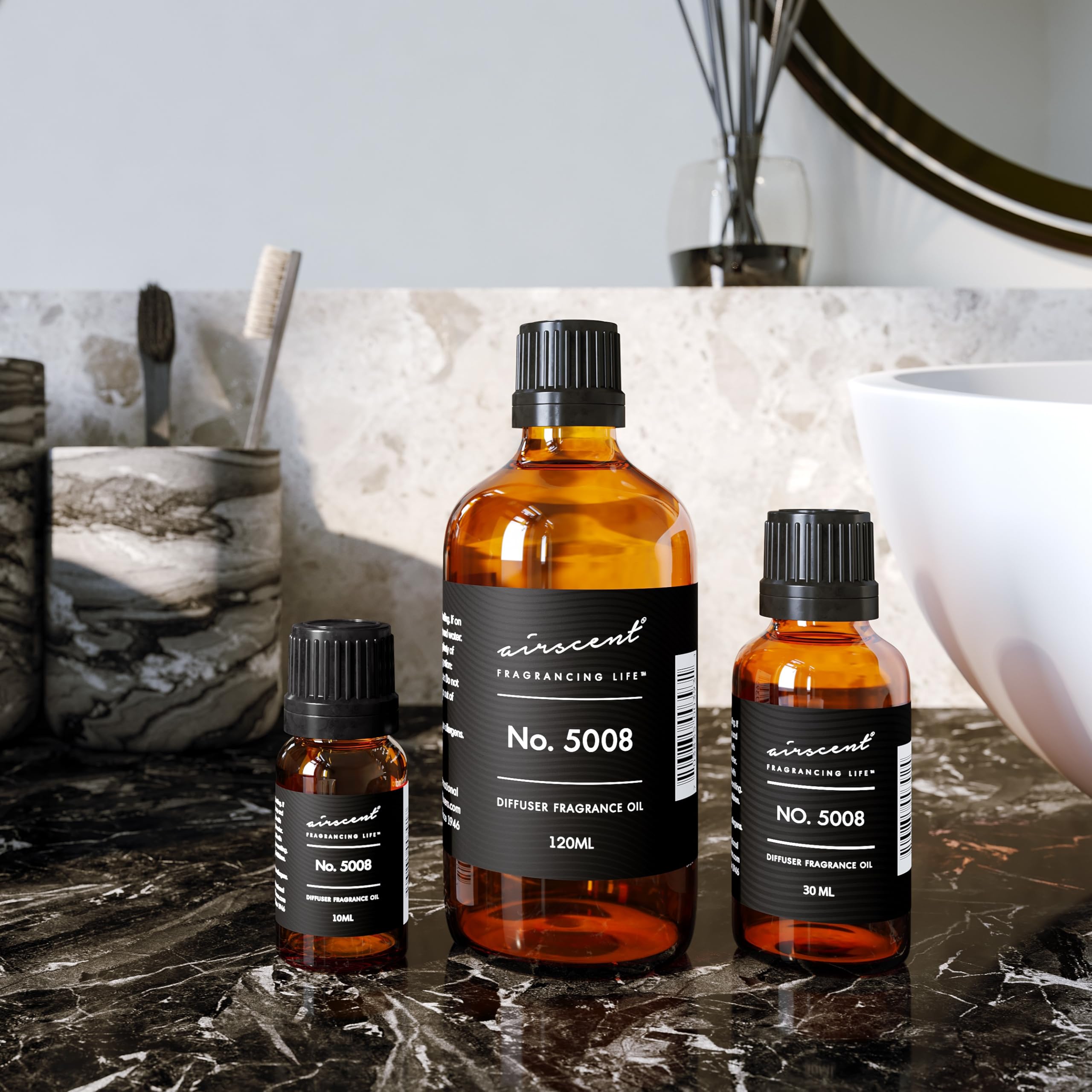 Premium Tobacco Vanille Inspired Fragrance Oil - No. 5008 Perfume Dupe - 10ml Essential Oil for Diffusers, Home Scenting & DIY Crafts - Ultrasonic & Waterless Diffuser Compatible - Glass Bottle with Dropper - Perfect for Aromatherapy, Relaxation & Home Decor