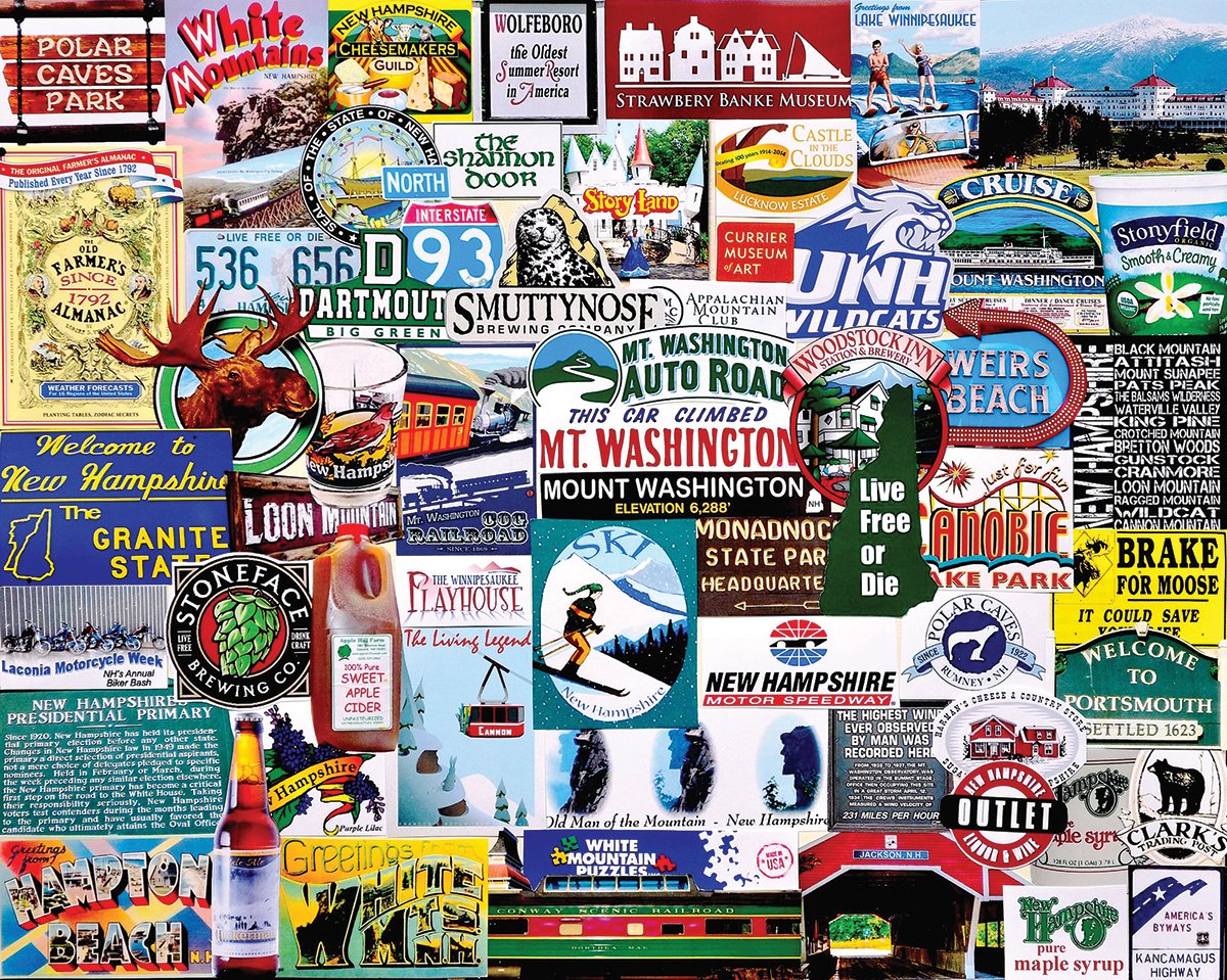 White Mountain Puzzles I Love New Hampshire 1000 Piece Jigsaw Puzzle - Premium Quality Adult Puzzle for Home Decor & Family Game Night