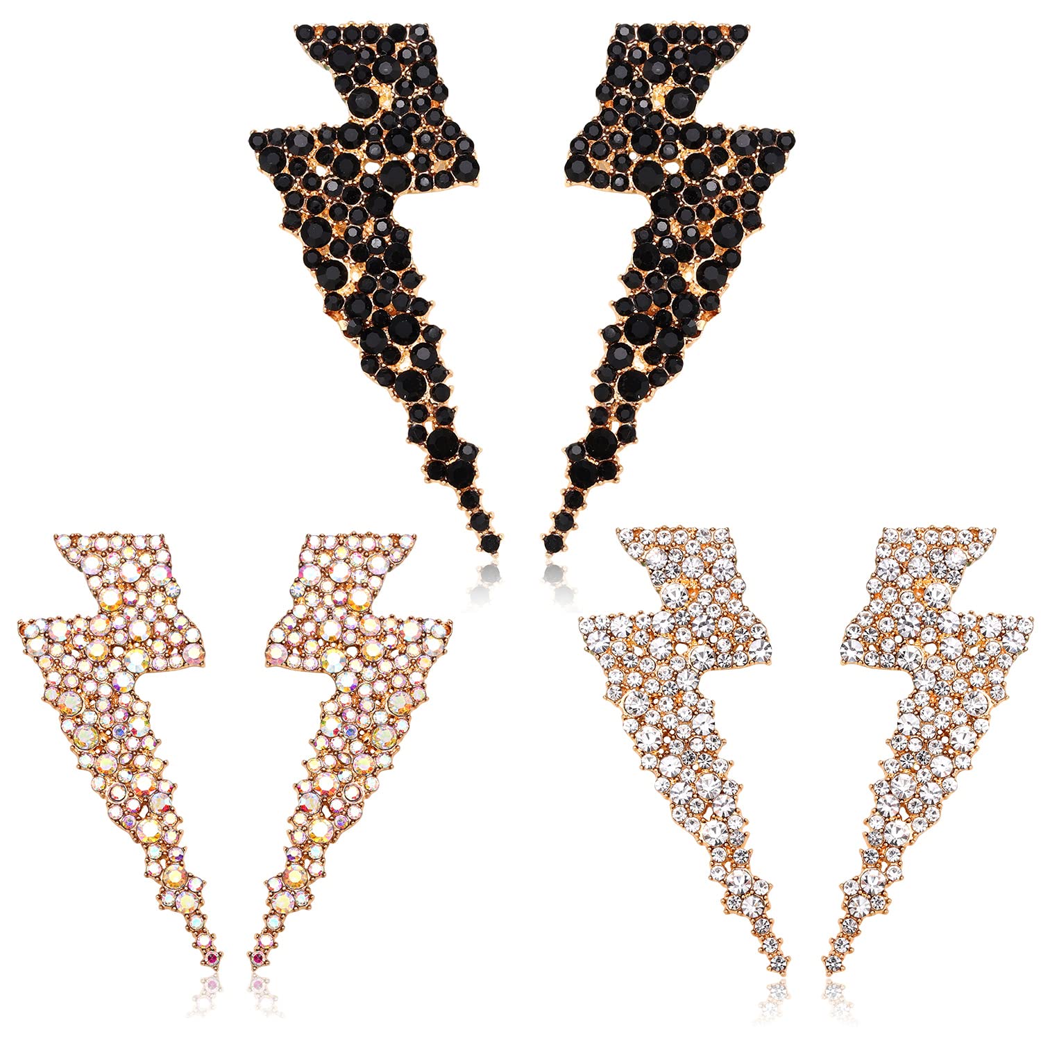 Lightning Bolt Drop Dangle Earrings for Women - Punk Fashion Statement Jewelry with Flash Thunder Hook - Perfect for Concerts, Parties & Gothic Outfits