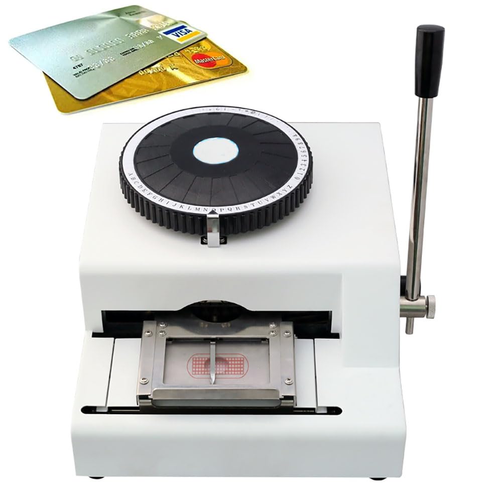 MXBAOHENG Manual PVC Card Embossing Machine - ID Card Stamping Tool for Membership, Credit & Loyalty Cards | Perfect for Small Businesses, Offices & Events