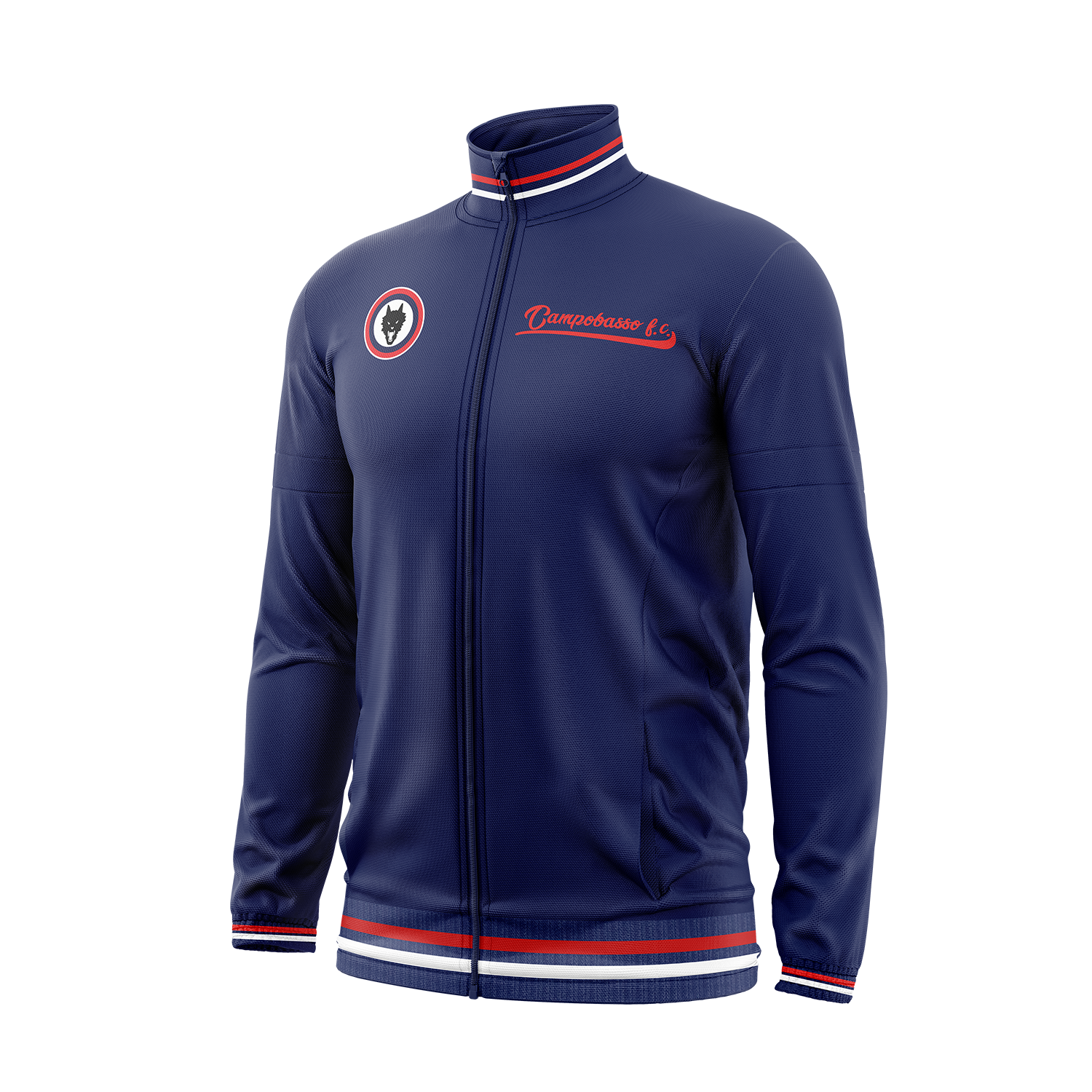 Campobasso FC Lightweight Travel Jacket for Men - Waterproof Windbreaker with Hood - Perfect for Outdoor Adventures, Hiking & Casual Wear - Blue